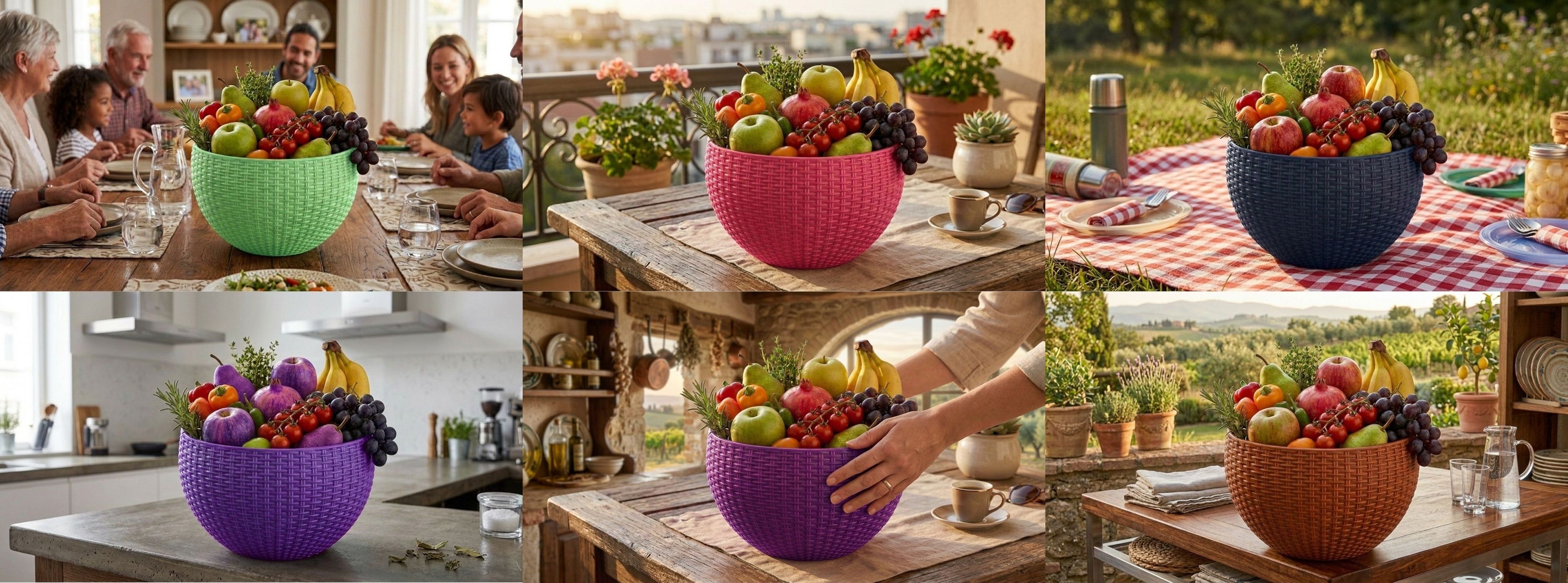 bluevista Multi SmartKitchen Basket Plastic Fruit & Vegetable Basket-picture-46