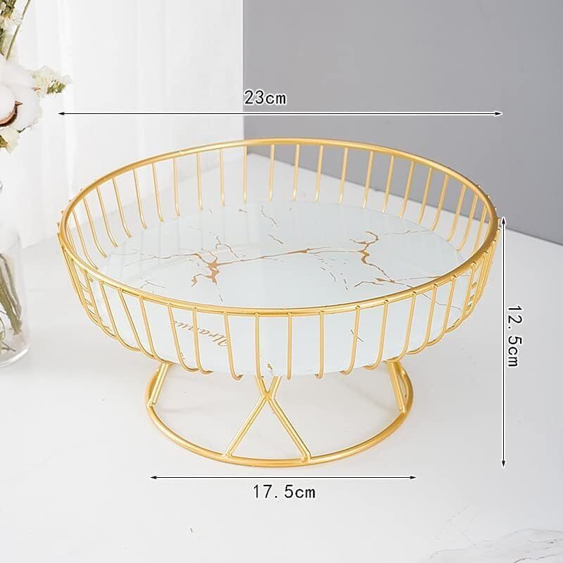 homeobeeimpex Golden Metal Cake Stand with Marble Base for Display Iron Cake Server-picture-38