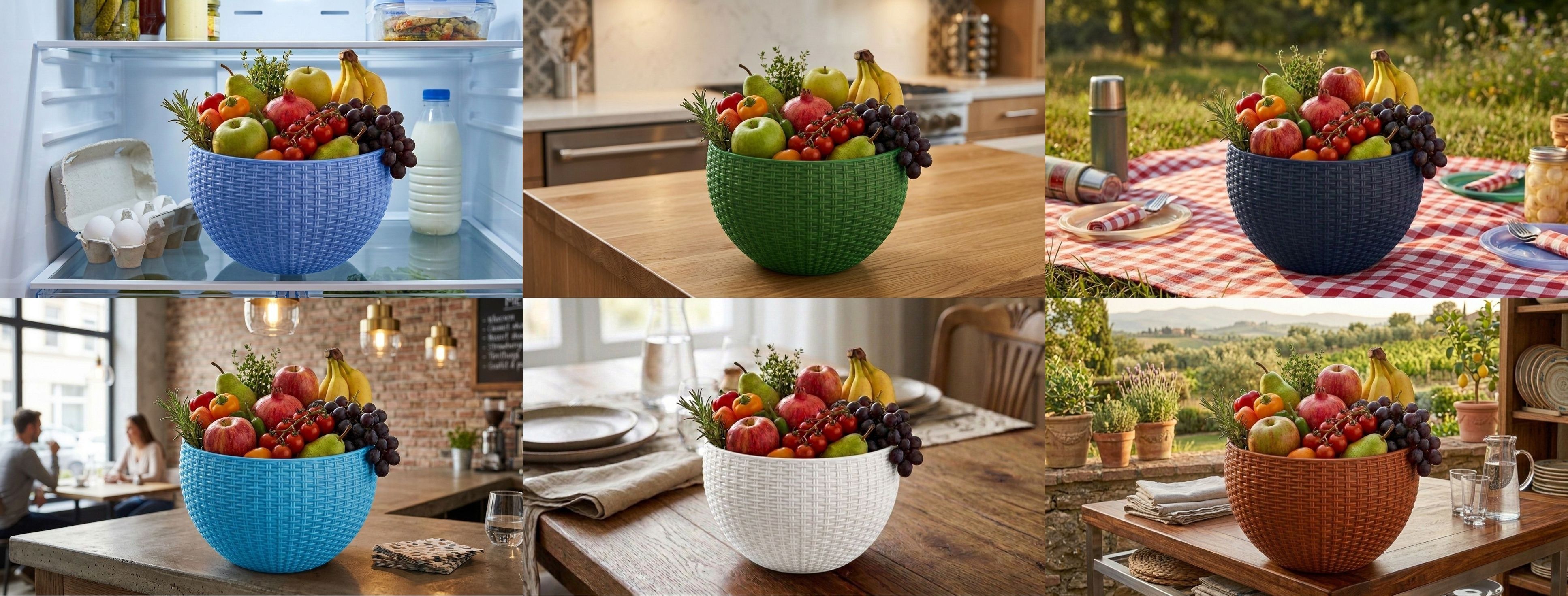 bluevista Multi SmartKitchen Basket Plastic Fruit & Vegetable Basket-picture-32