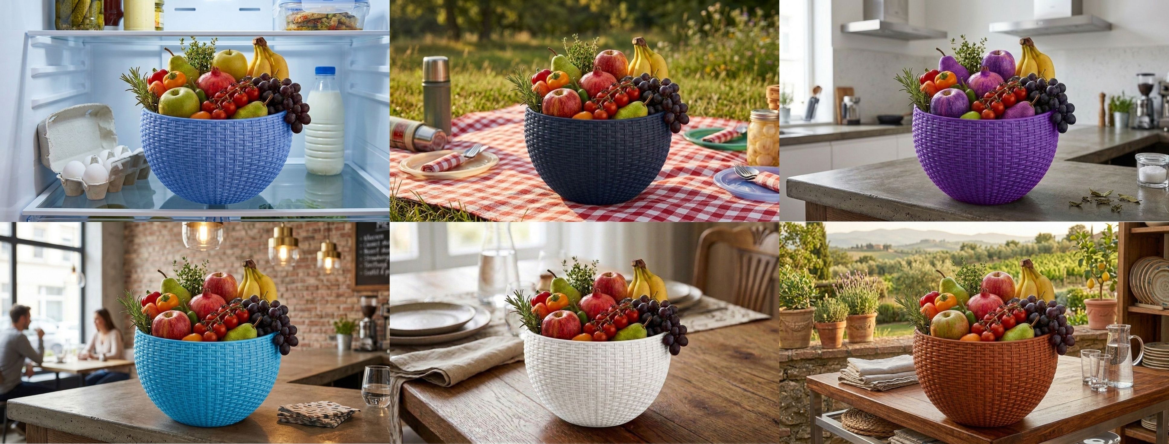 bluevista Multi SmartKitchen Basket Plastic Fruit & Vegetable Basket-picture-40