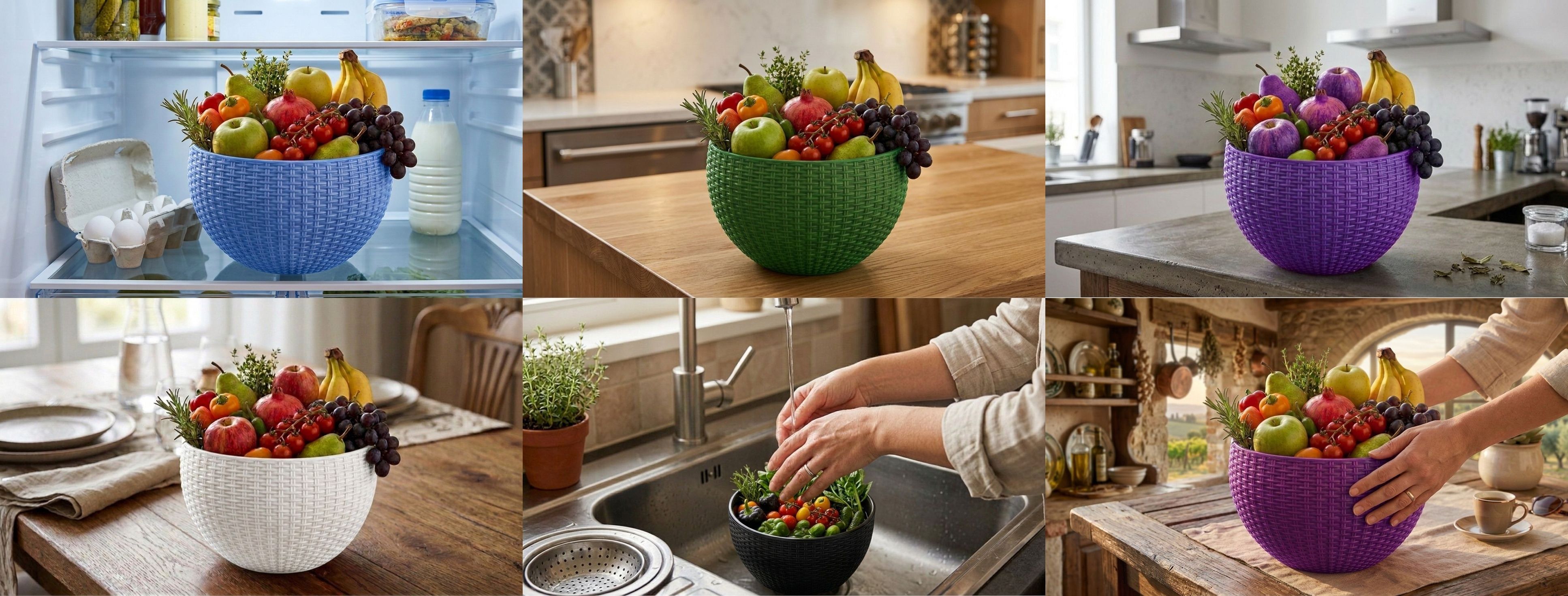 bluevista Multi SmartKitchen Basket Plastic Fruit & Vegetable Basket-picture-26