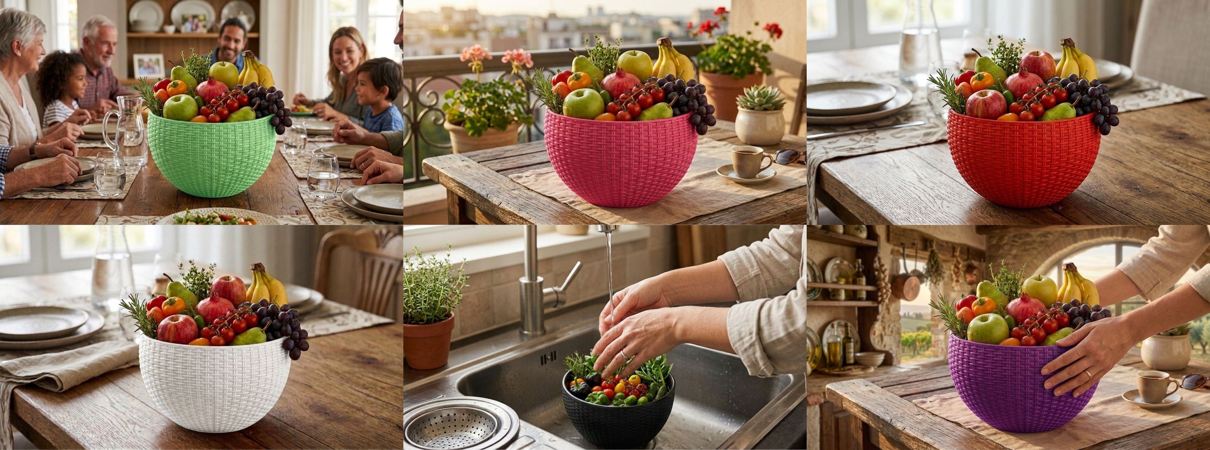 Multi SmartKitchen Basket Plastic Fruit & Vegetable Basket-image-19