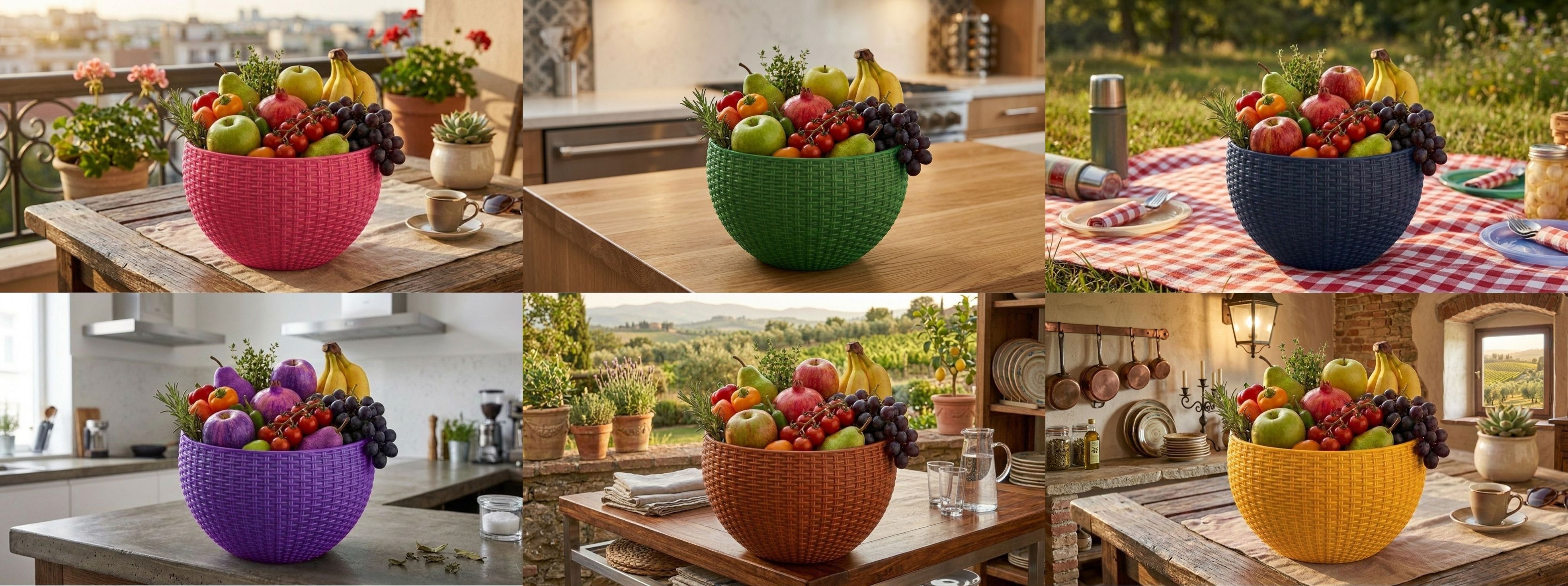 bluevista Multi SmartKitchen Basket Plastic Fruit & Vegetable Basket-picture-3