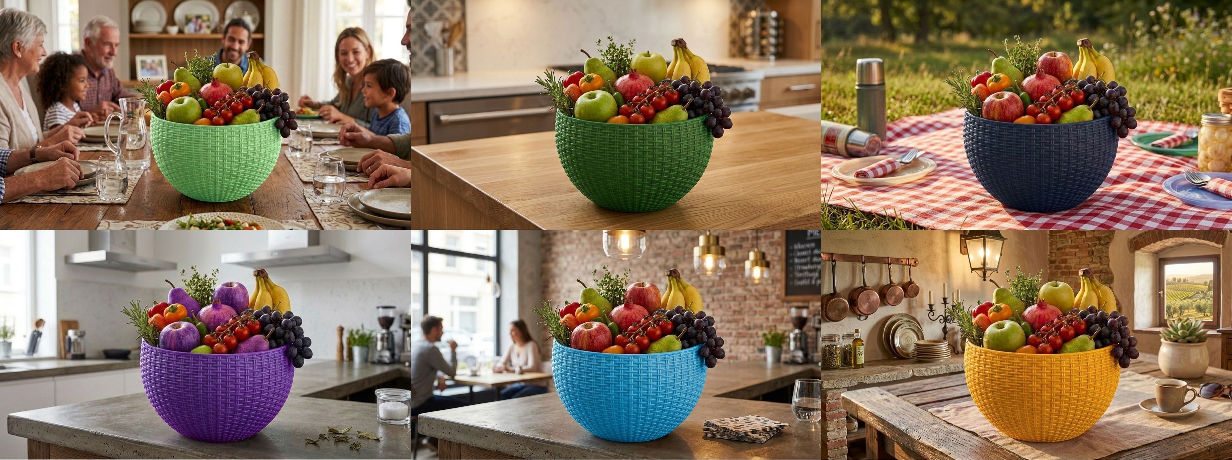 bluevista Multi SmartKitchen Basket Plastic Fruit & Vegetable Basket-picture-49