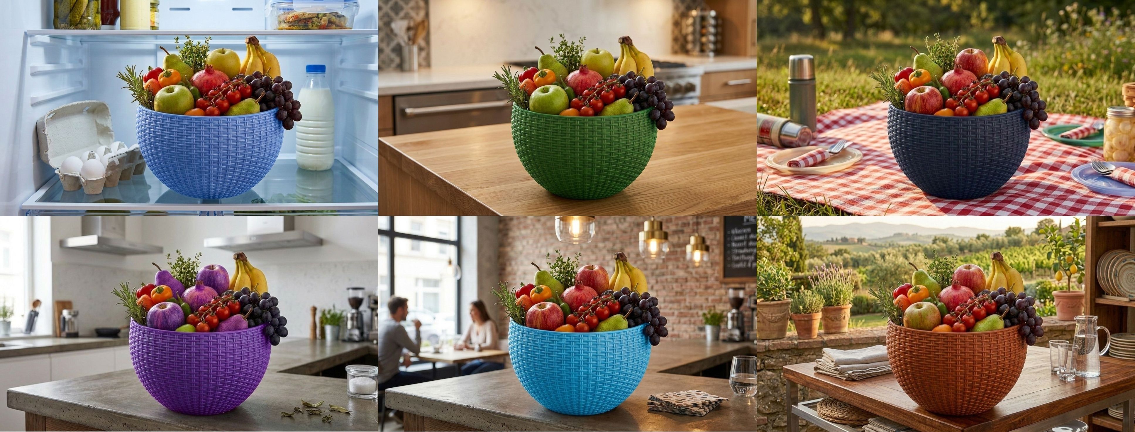 bluevista Multi SmartKitchen Basket Plastic Fruit & Vegetable Basket-picture-32