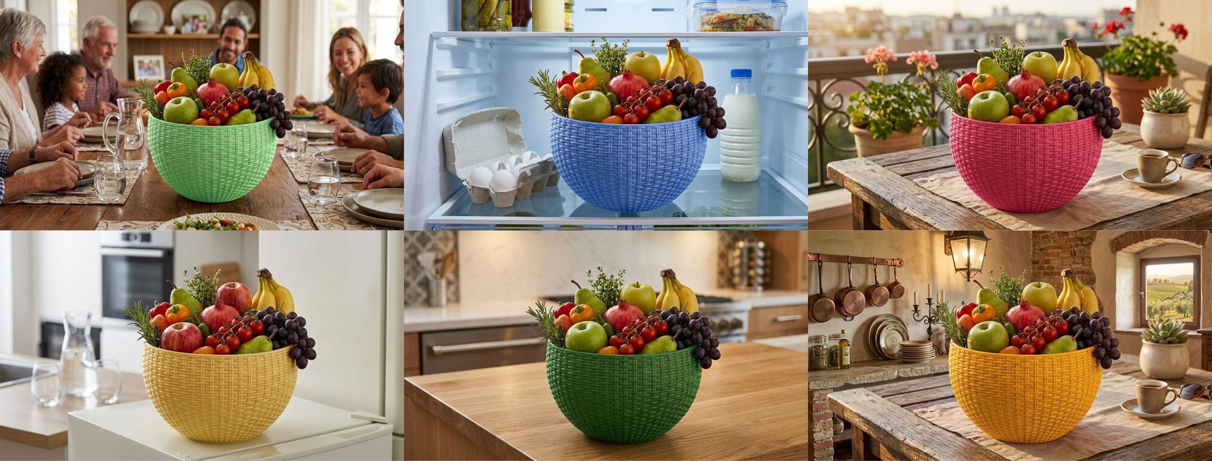 bluevista Multi SmartKitchen Basket Plastic Fruit & Vegetable Basket-picture-17