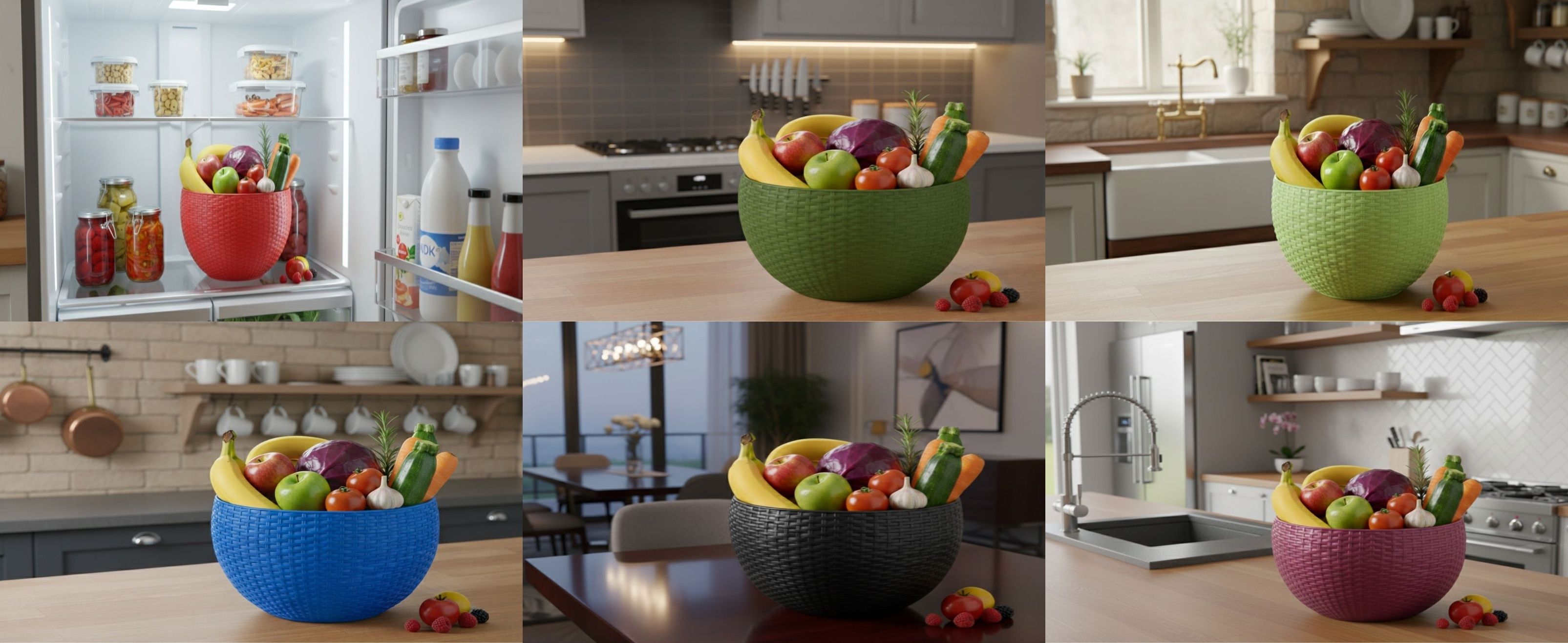 bluevista SmartKitchen Basket Plastic Fruit & Vegetable Basket-picture-39