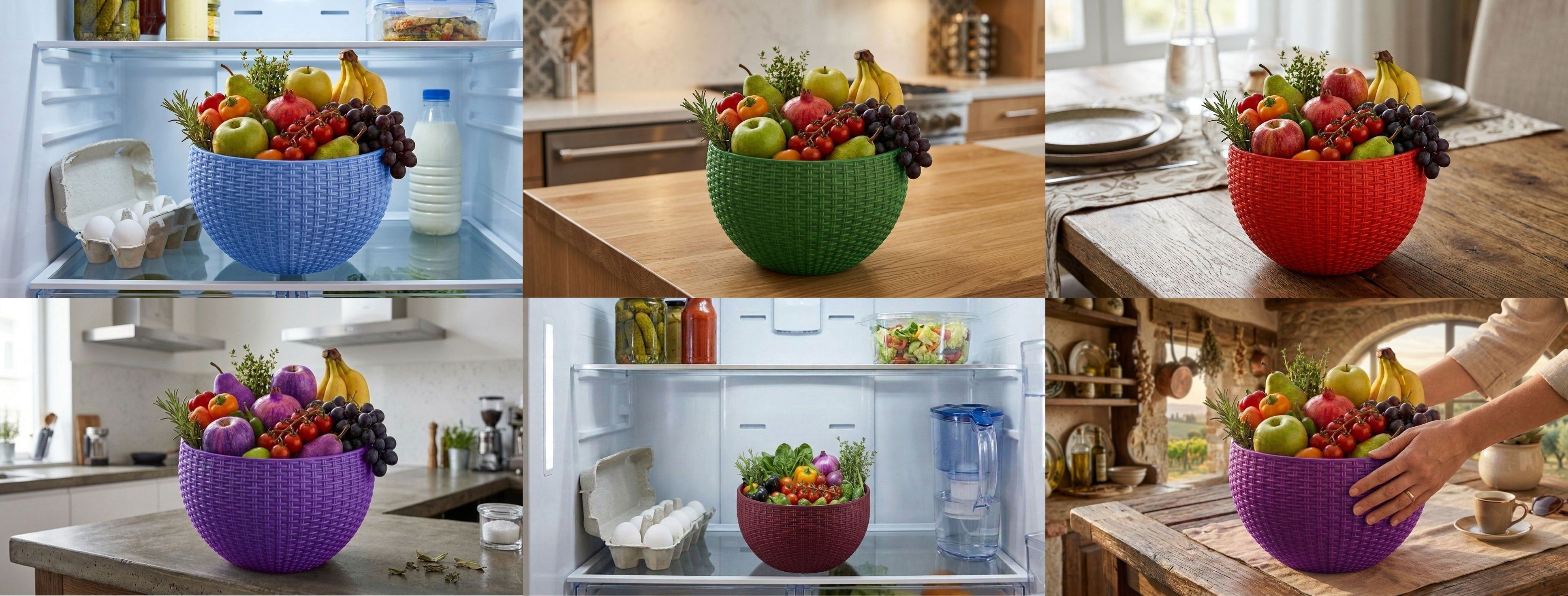 bluevista Multi SmartKitchen Basket Plastic Fruit & Vegetable Basket-picture-43