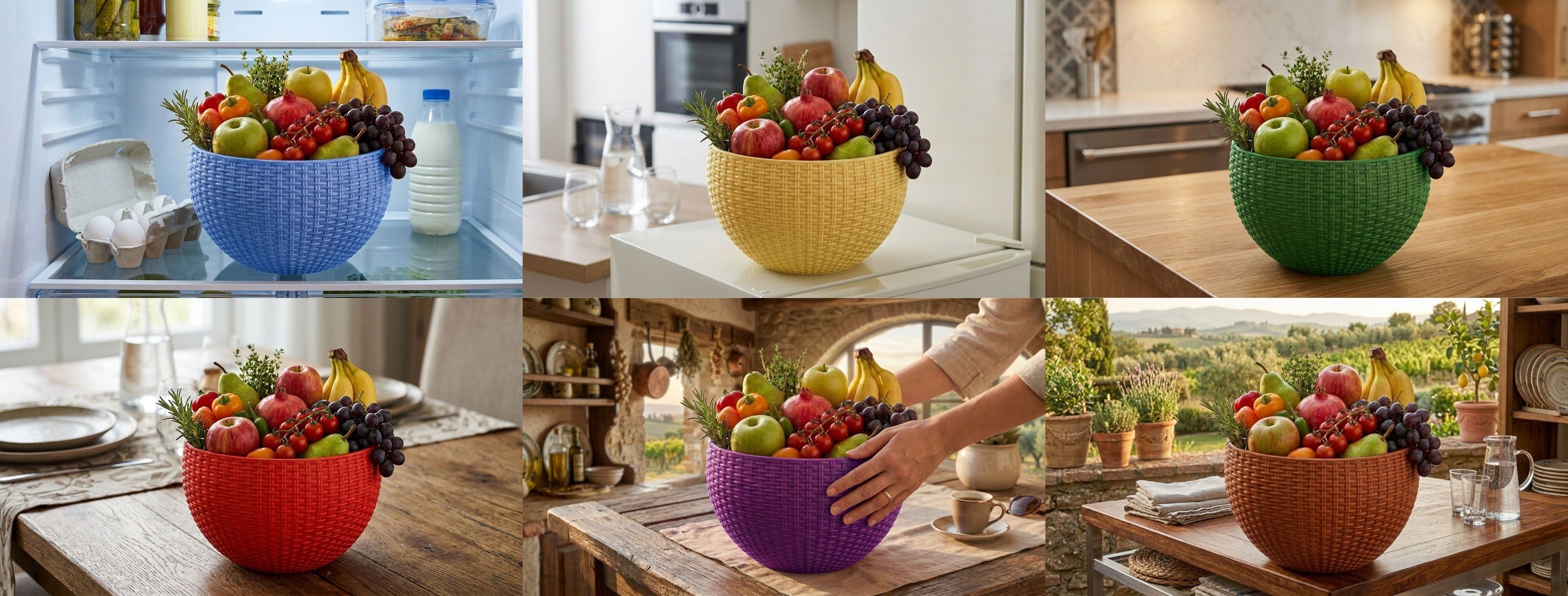 Multi SmartKitchen Basket Plastic Fruit & Vegetable Basket-image-33