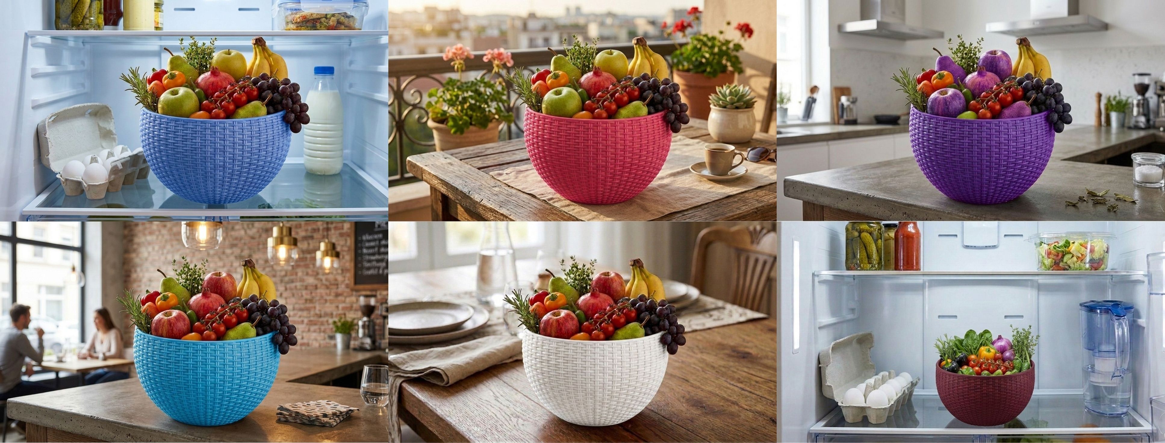 Multi SmartKitchen Basket Plastic Fruit & Vegetable Basket-image-3