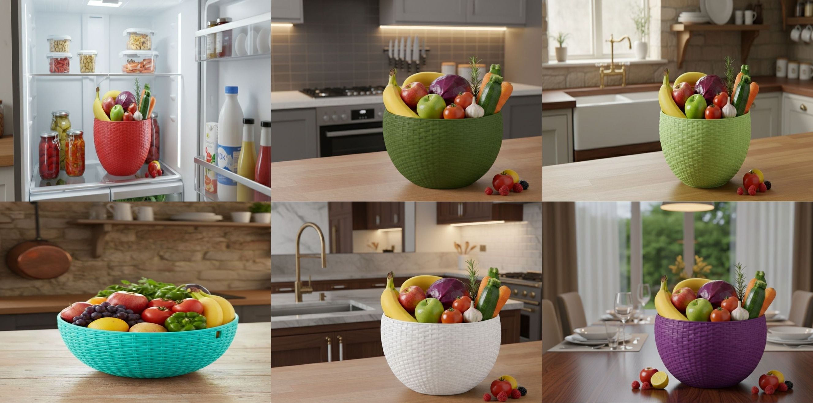 bluevista SmartKitchen Basket Plastic Fruit & Vegetable Basket-picture-40