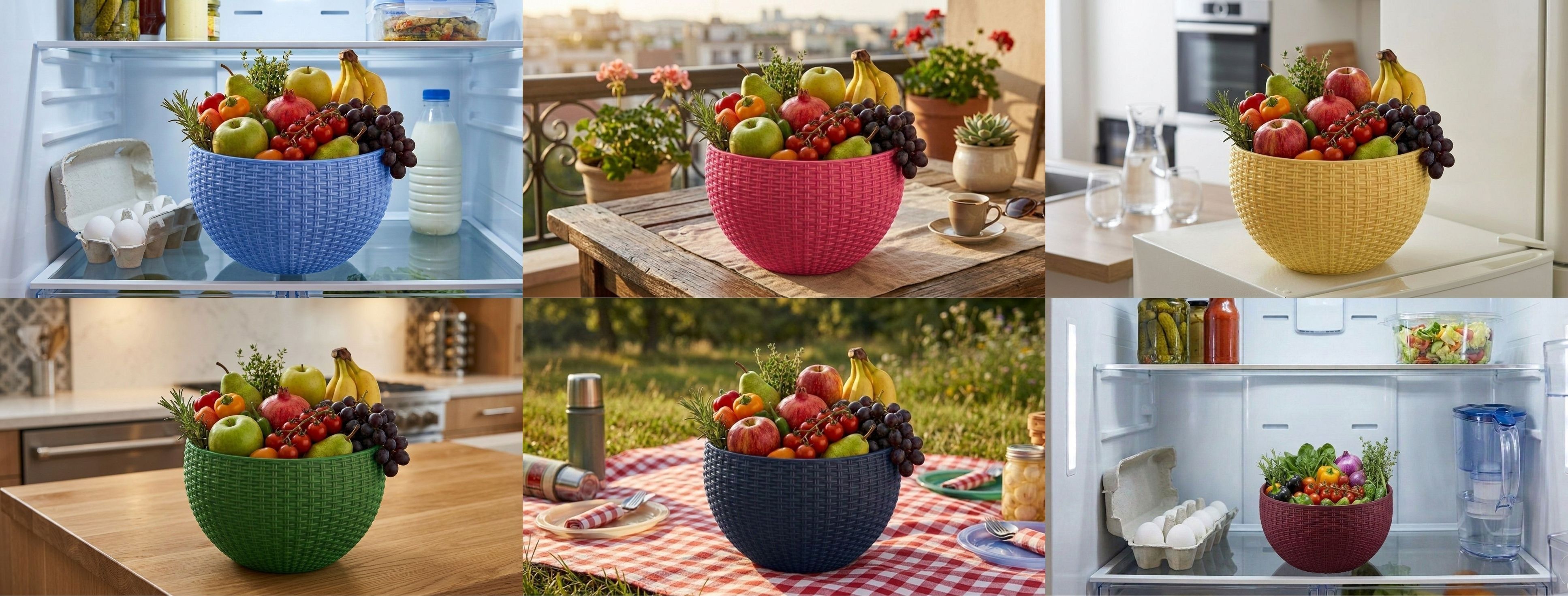 bluevista Multi SmartKitchen Basket Plastic Fruit & Vegetable Basket-picture-17