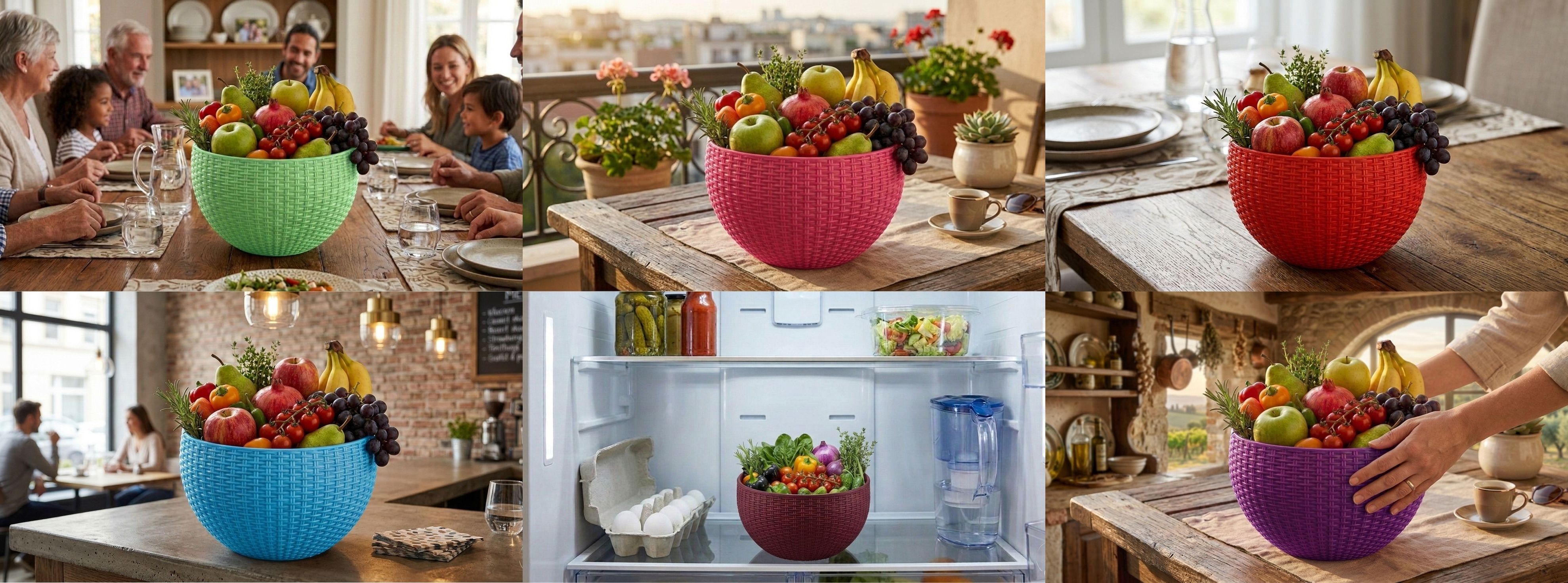 Multi SmartKitchen Basket Plastic Fruit & Vegetable Basket-image-45
