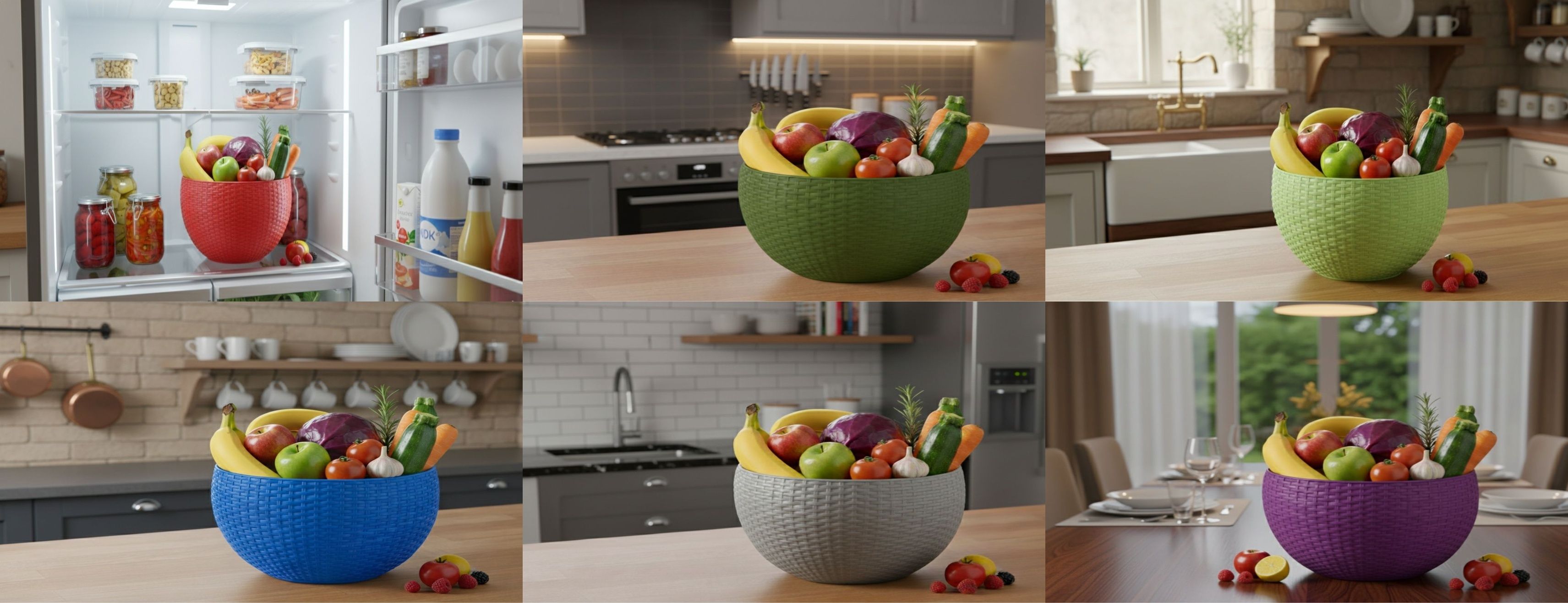 bluevista SmartKitchen Basket Plastic Fruit & Vegetable Basket-picture-34