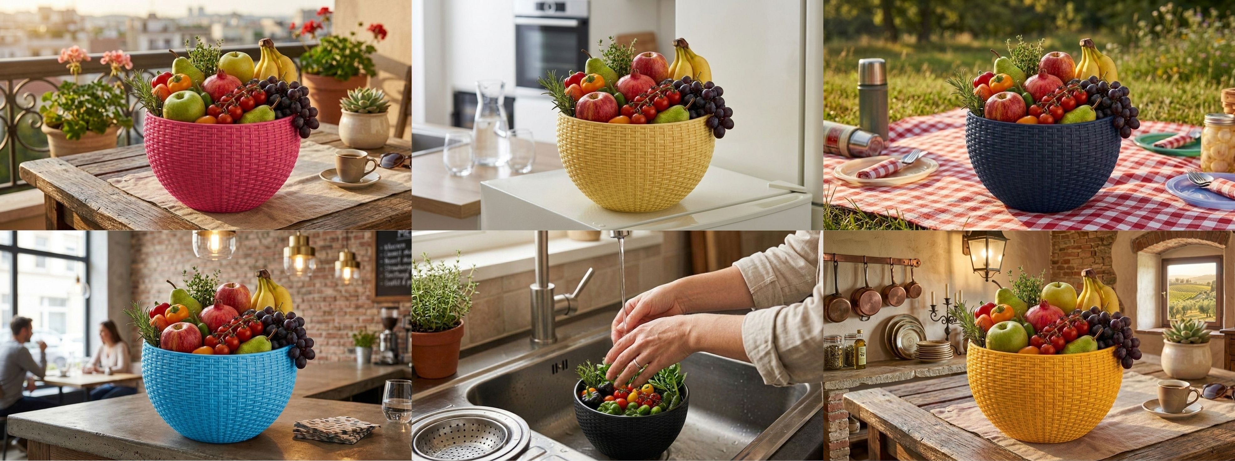 bluevista Multi SmartKitchen Basket Plastic Fruit & Vegetable Basket-picture-23