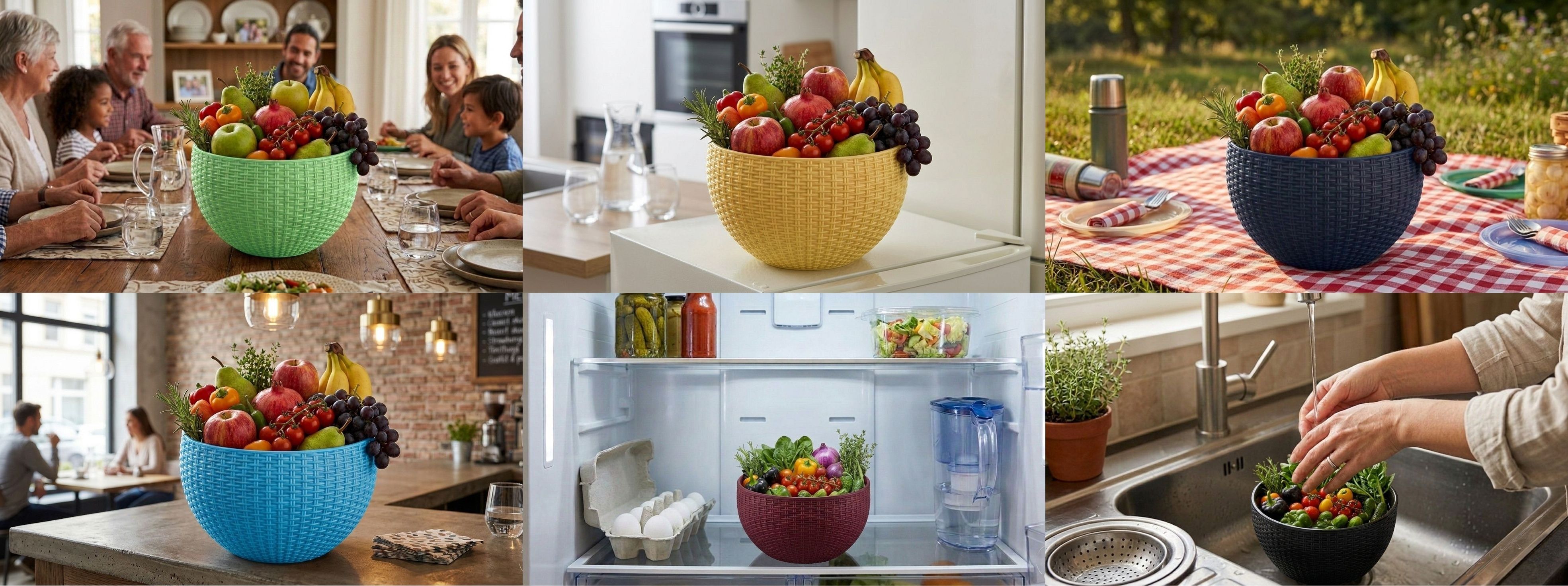 bluevista Multi SmartKitchen Basket Plastic Fruit & Vegetable Basket-picture-45