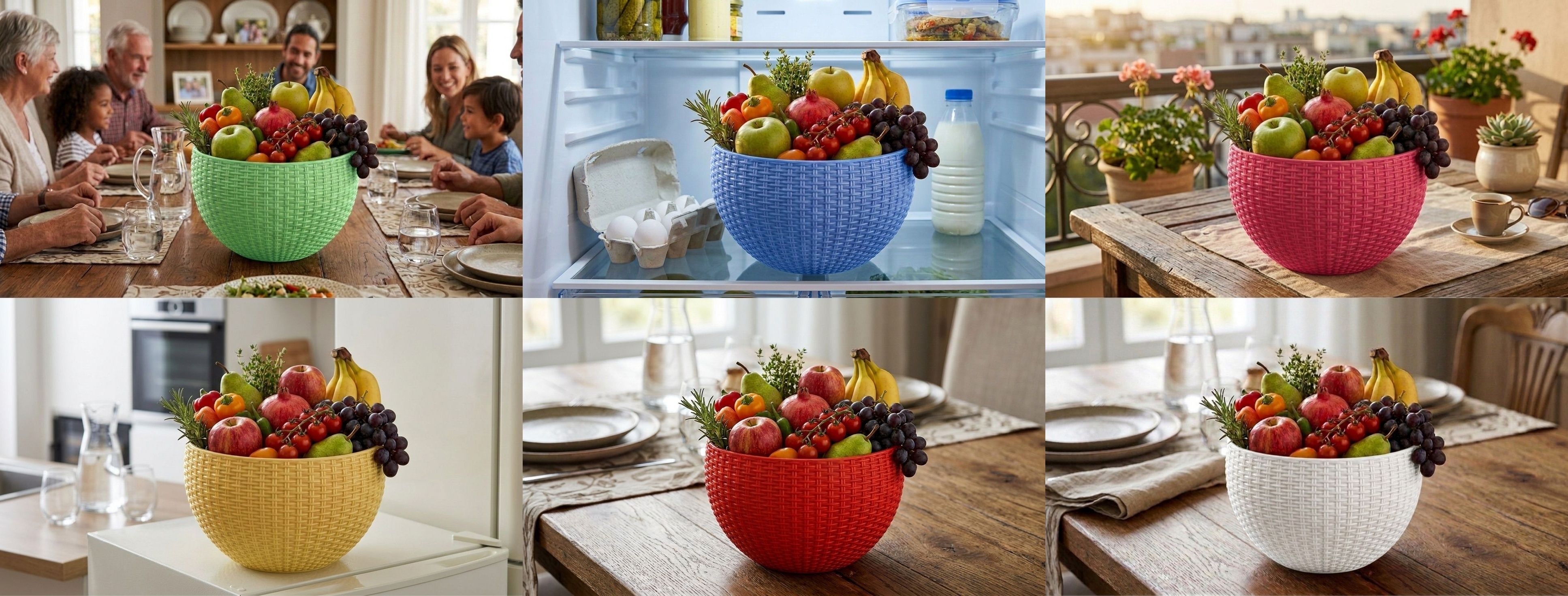 bluevista Multi SmartKitchen Basket Plastic Fruit & Vegetable Basket-picture-14