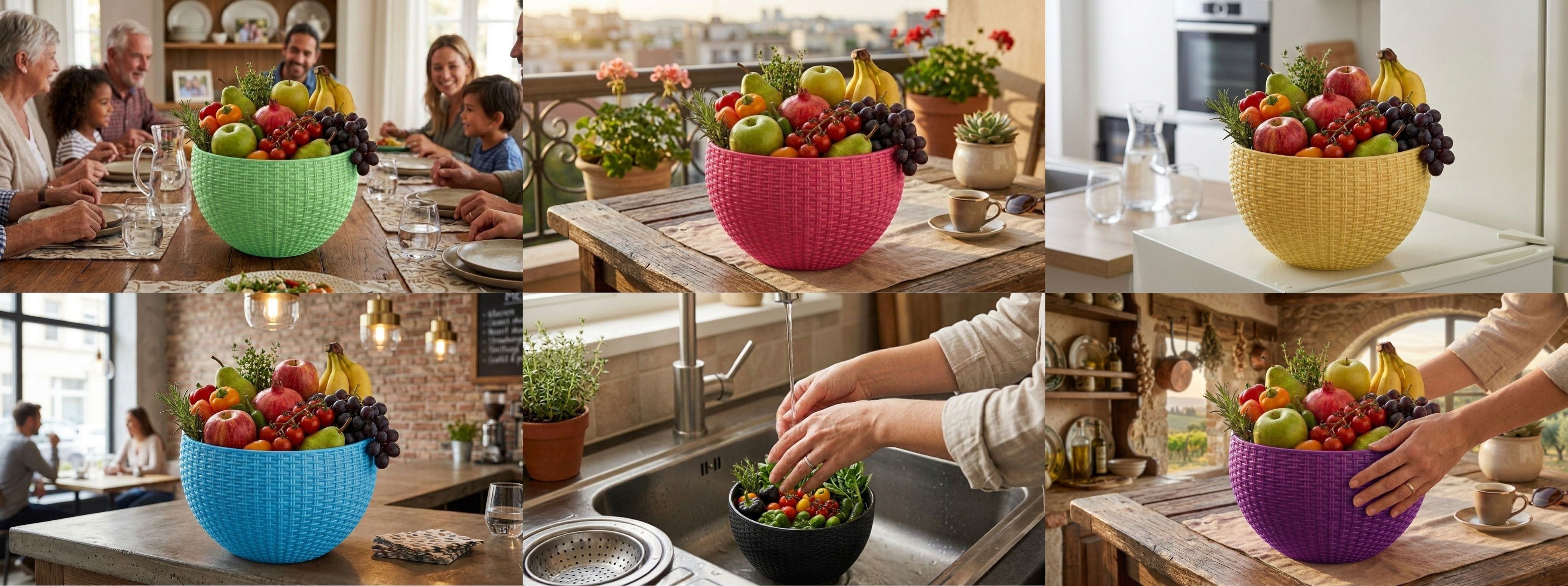 bluevista Multi SmartKitchen Basket Plastic Fruit & Vegetable Basket-picture-16