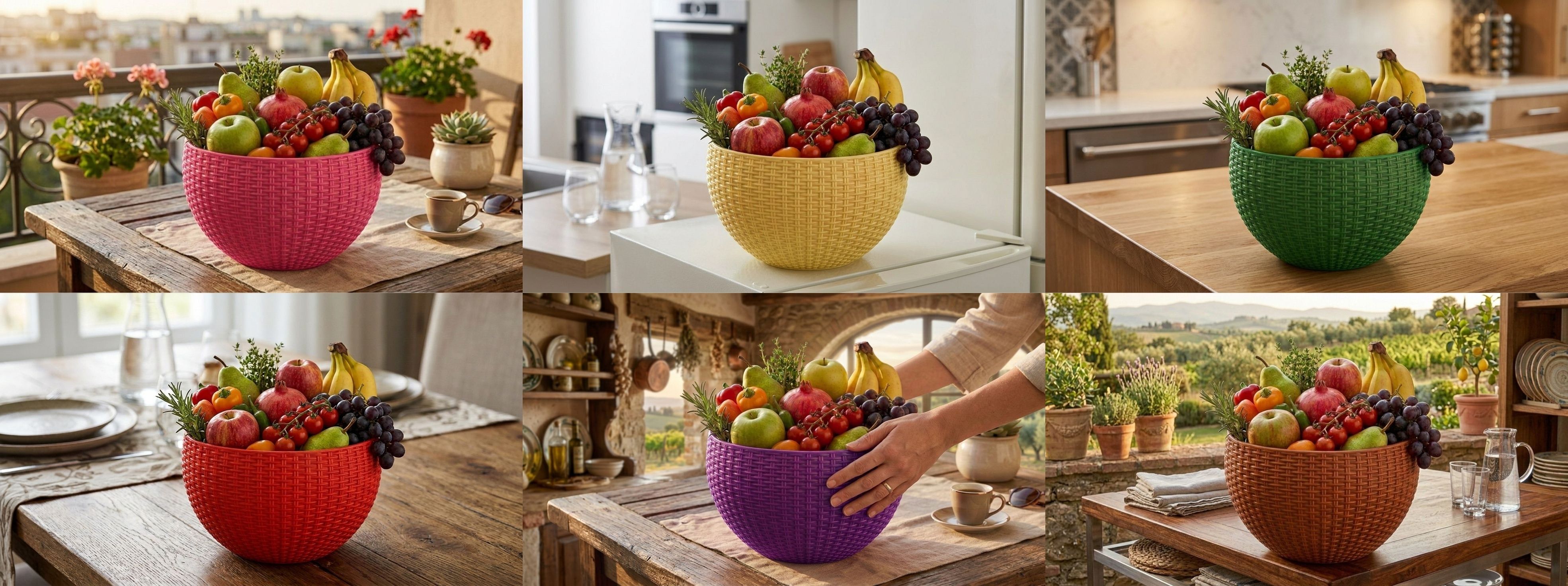 bluevista Multi SmartKitchen Basket Plastic Fruit & Vegetable Basket-picture-41