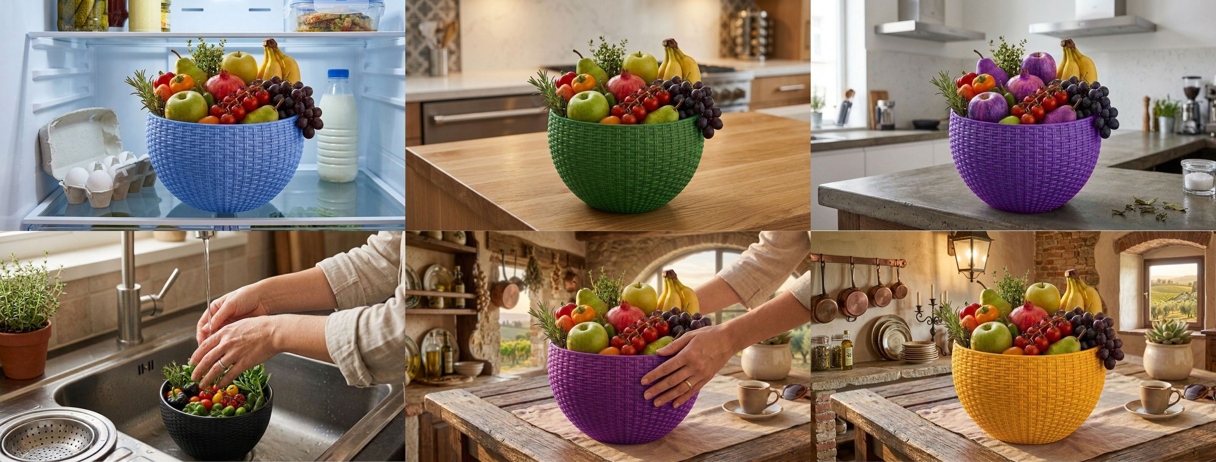 bluevista Multi SmartKitchen Basket Plastic Fruit & Vegetable Basket-picture-35