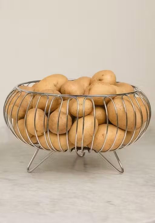 A FRUIT BASKRT POTATO , ONION , TOMATO STAND PACK OF 1 Stainless Steel Fruit & Vegetable Basket-image-31