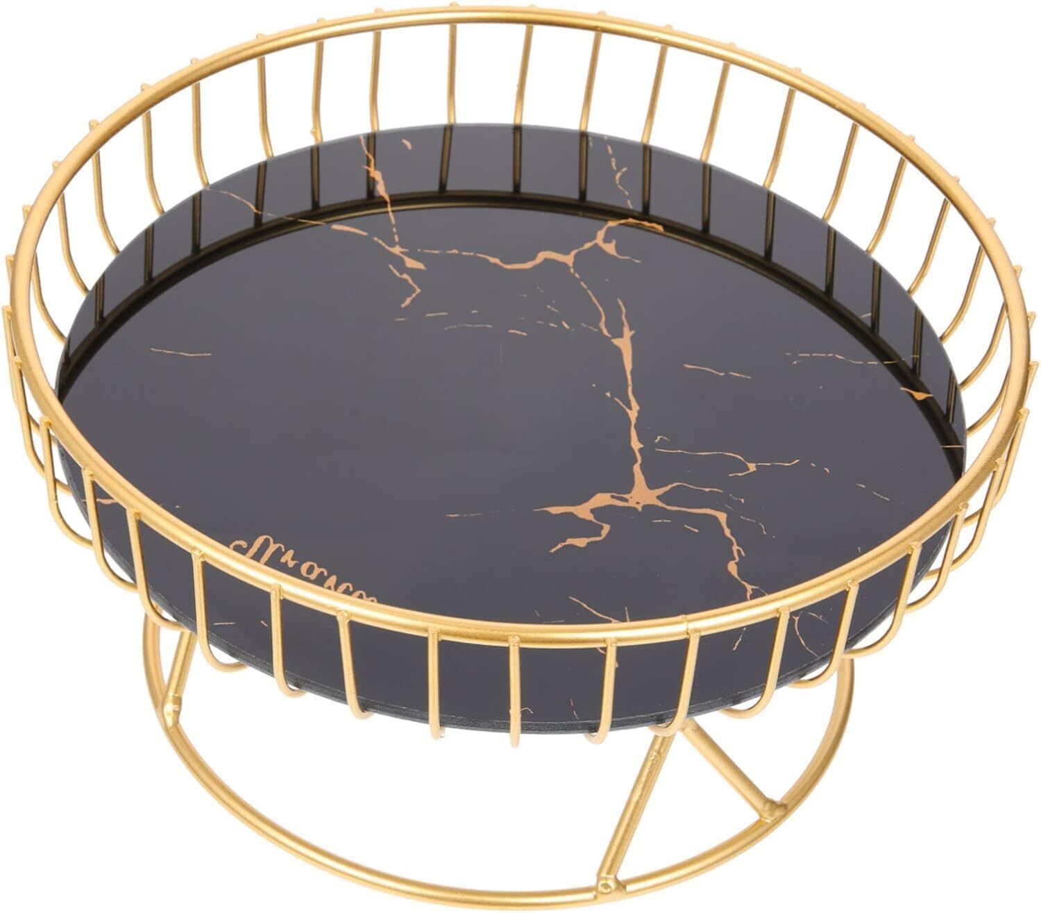 homeobeeimpex Golden Metal Cake Stand with Marble Base for Display Iron Cake Server-picture-26