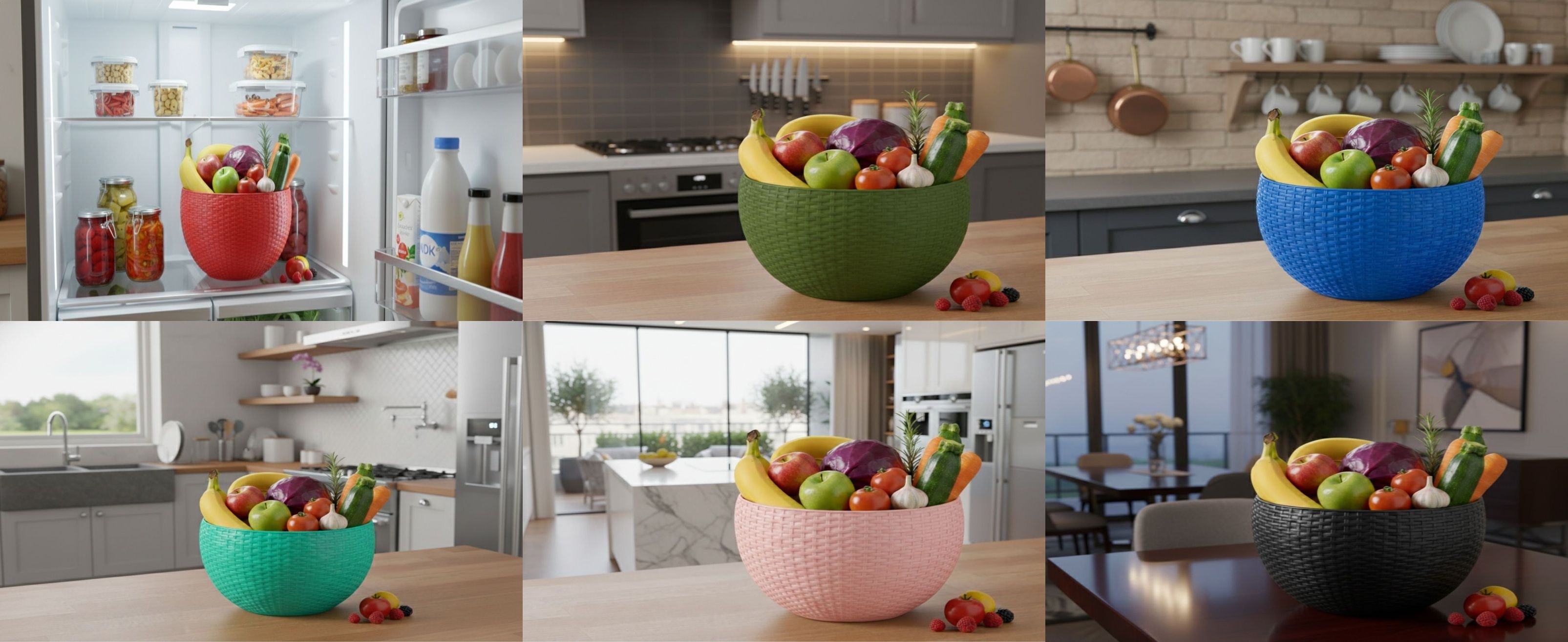 SmartKitchen Basket Plastic Fruit & Vegetable Basket-image-13