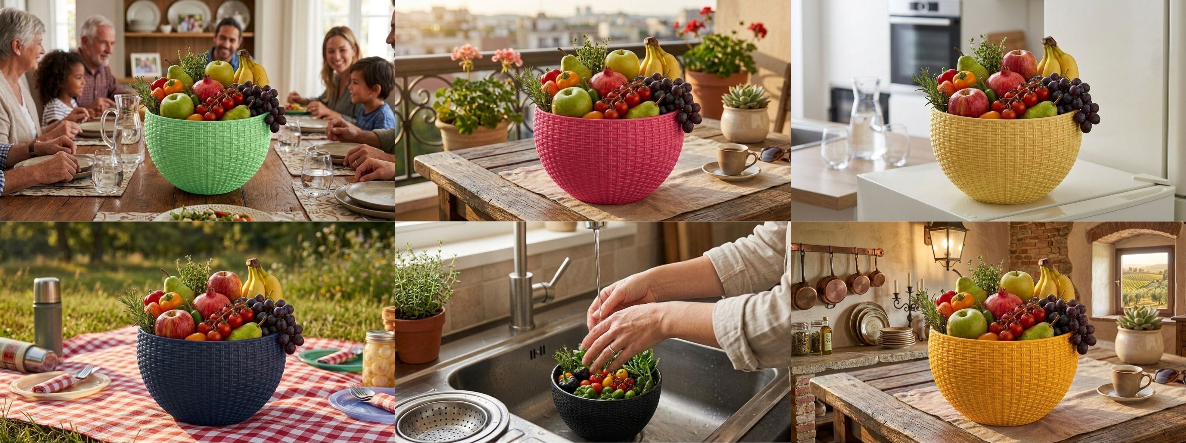 bluevista Multi SmartKitchen Basket Plastic Fruit & Vegetable Basket-picture-30