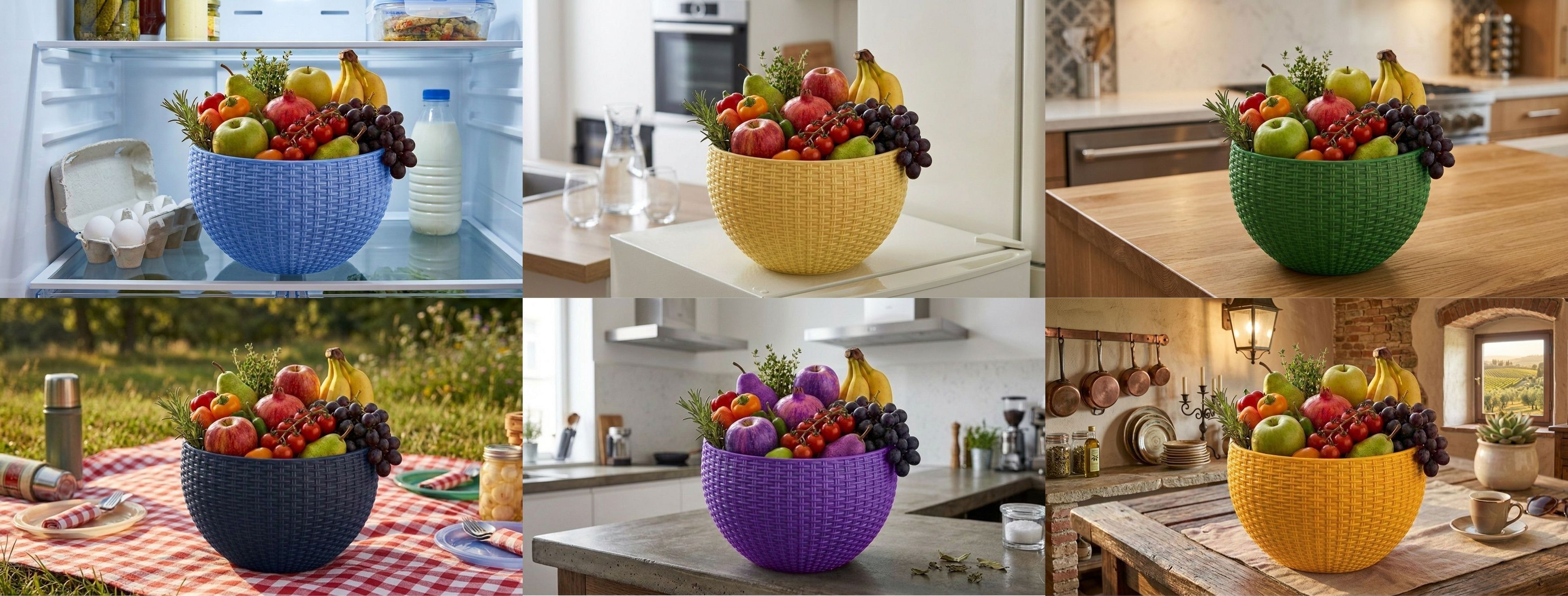 bluevista Multi SmartKitchen Basket Plastic Fruit & Vegetable Basket-picture-2