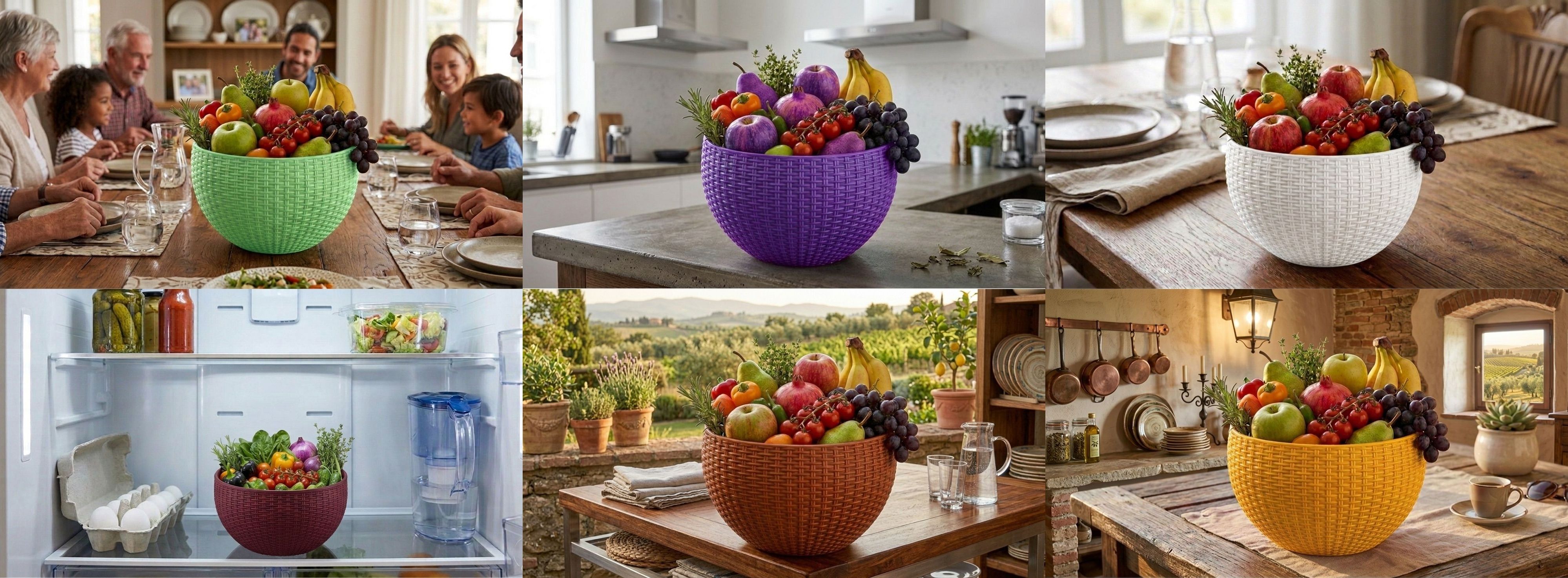 Multi SmartKitchen Basket Plastic Fruit & Vegetable Basket-image-9
