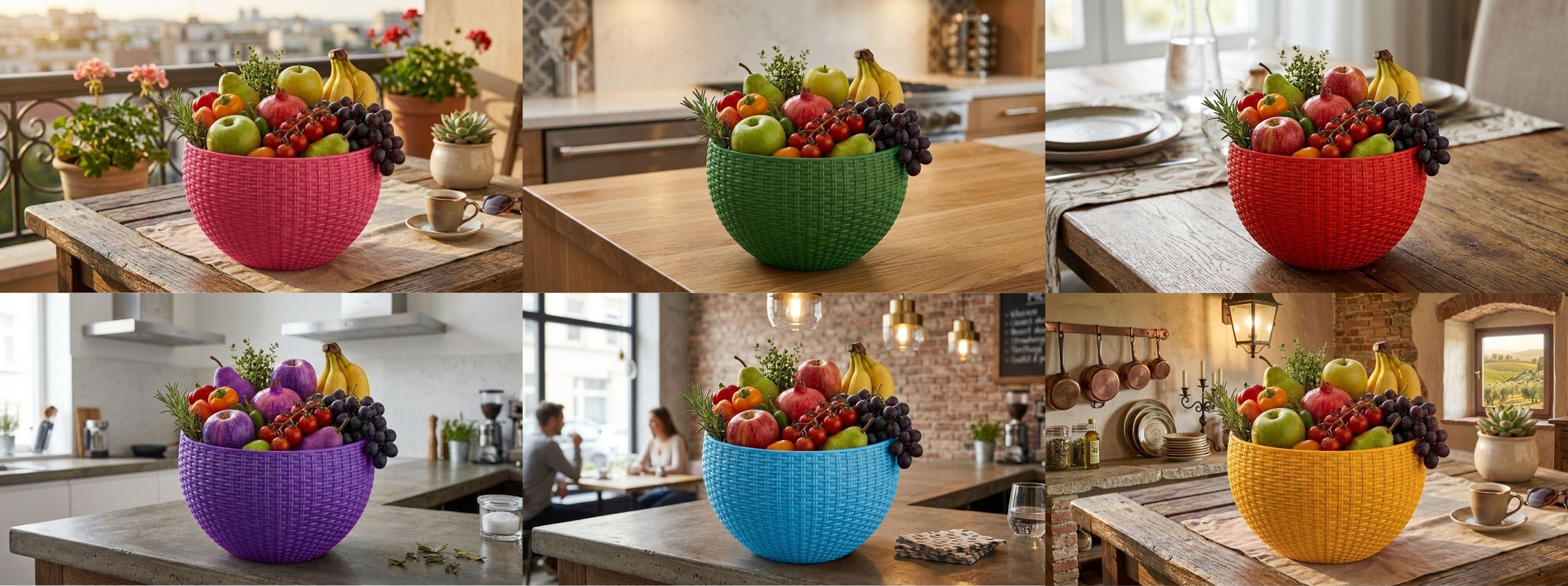 Multi SmartKitchen Basket Plastic Fruit & Vegetable Basket-image-10