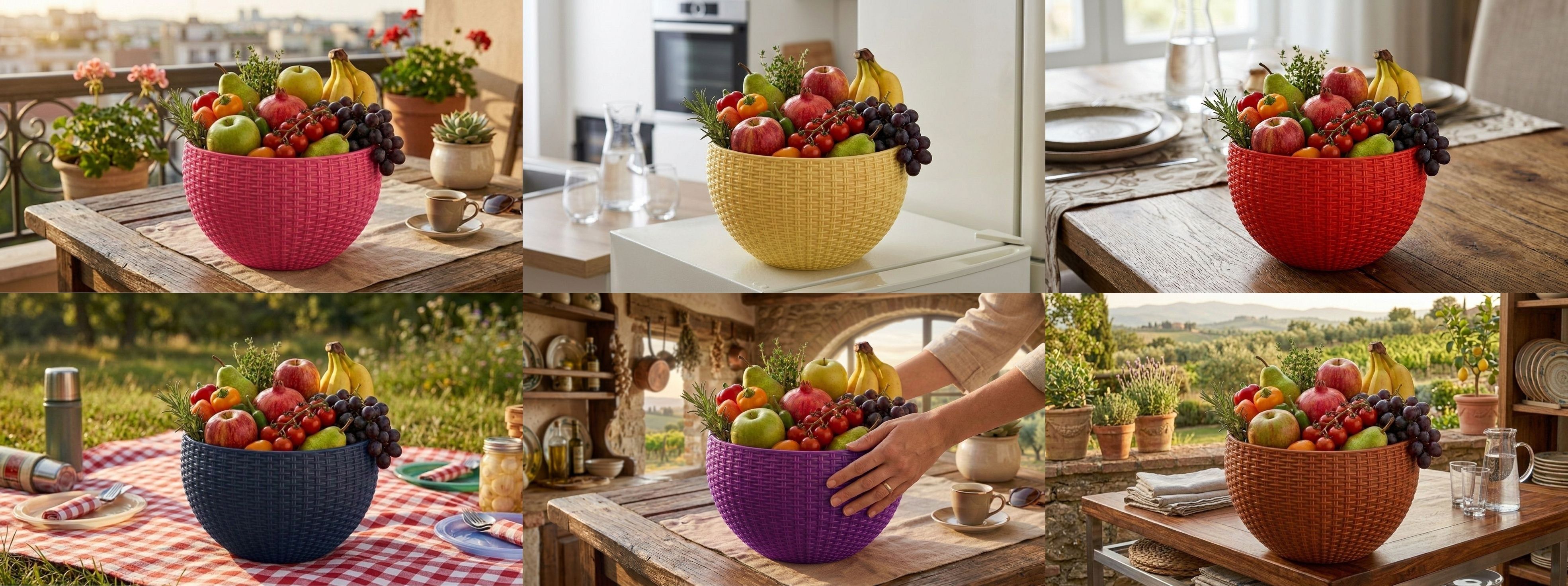 bluevista Multi SmartKitchen Basket Plastic Fruit & Vegetable Basket-picture-37