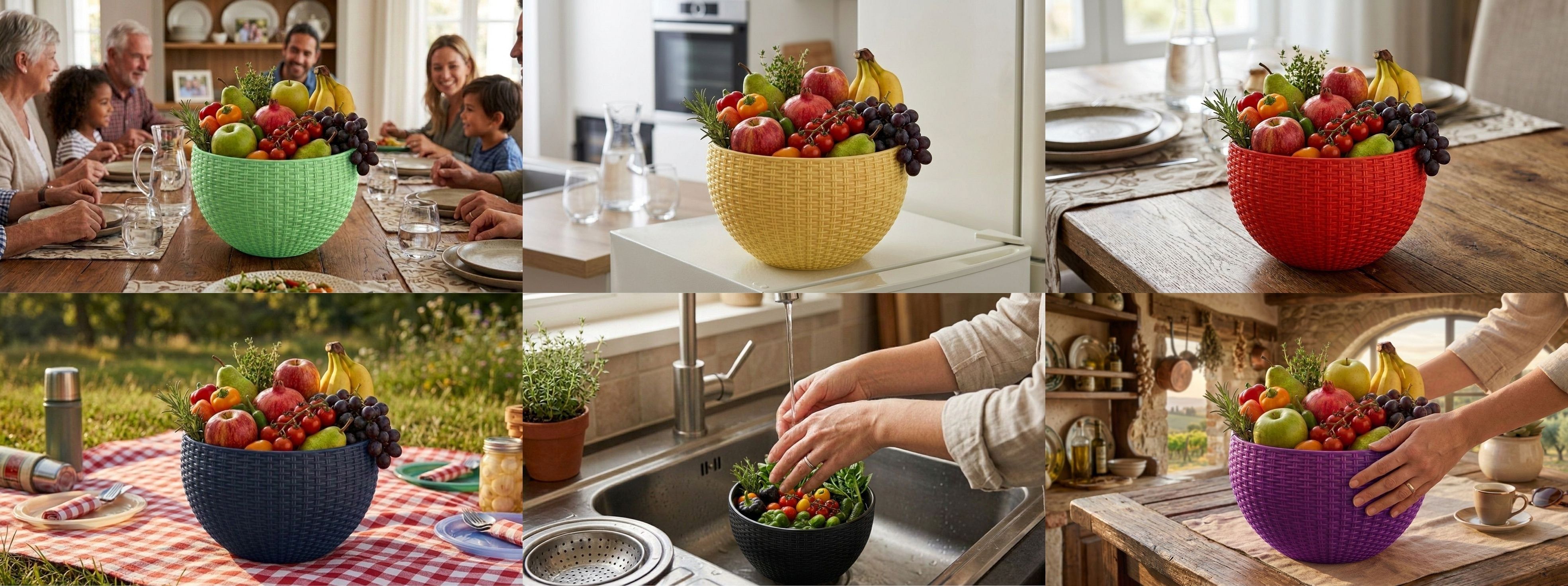 bluevista Multi SmartKitchen Basket Plastic Fruit & Vegetable Basket-picture-13