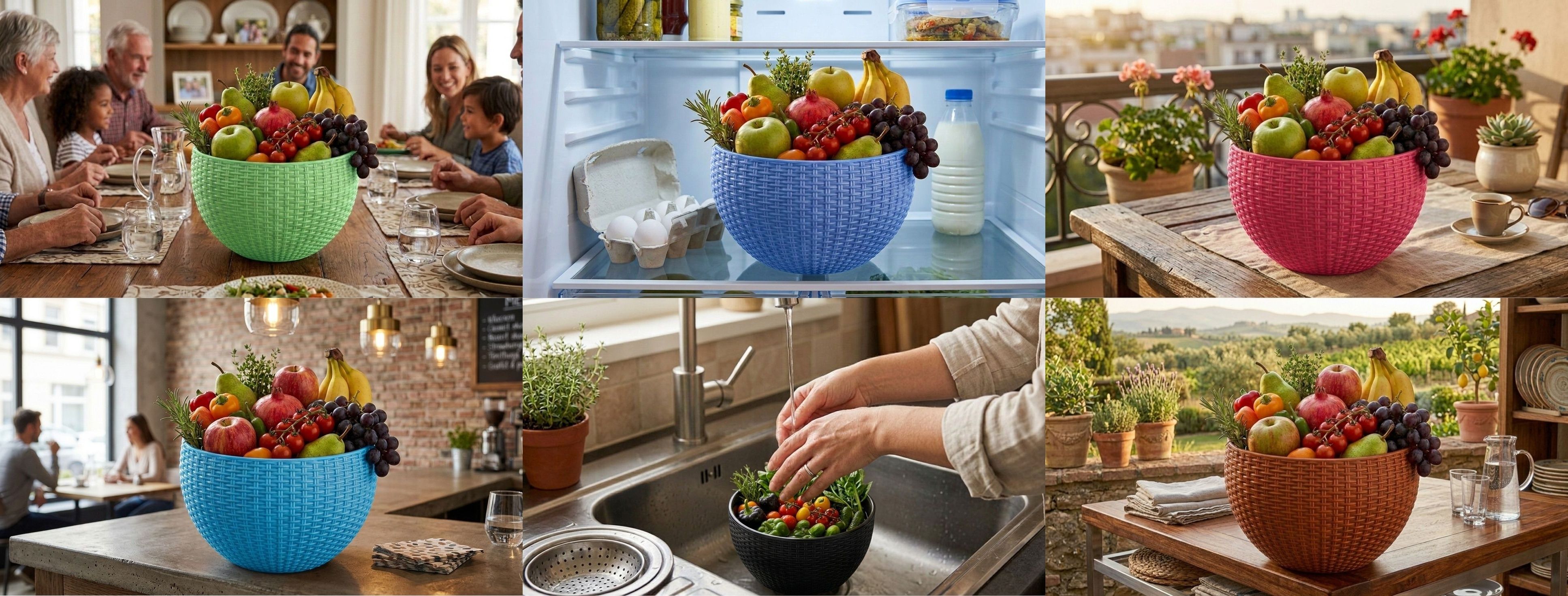 bluevista Multi SmartKitchen Basket Plastic Fruit & Vegetable Basket-picture-40