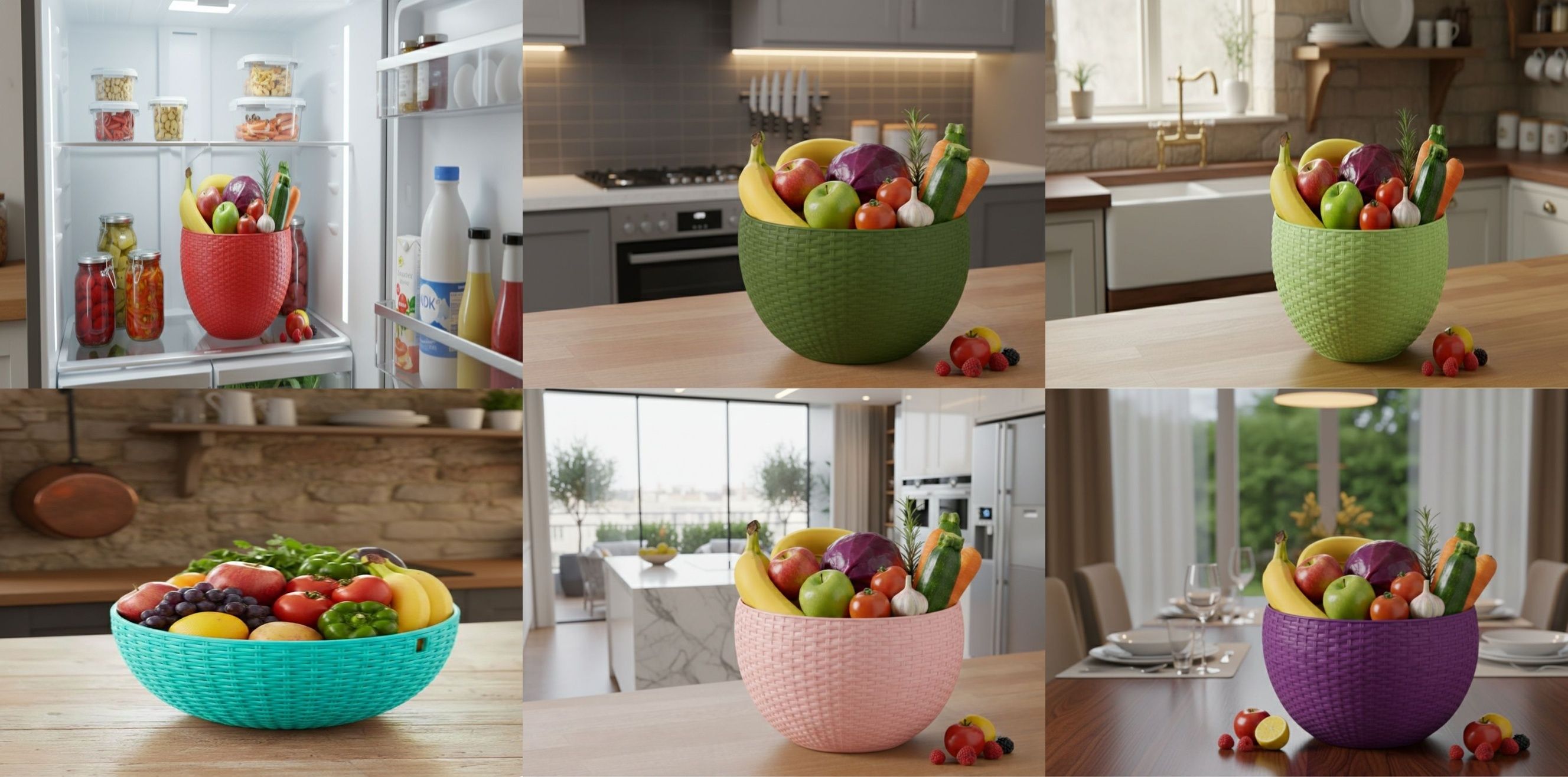 SmartKitchen Basket Plastic Fruit & Vegetable Basket-image-15