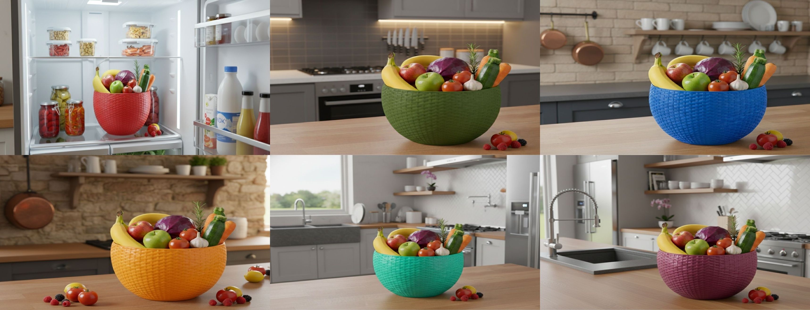 SmartKitchen Basket Plastic Fruit & Vegetable Basket-image-40