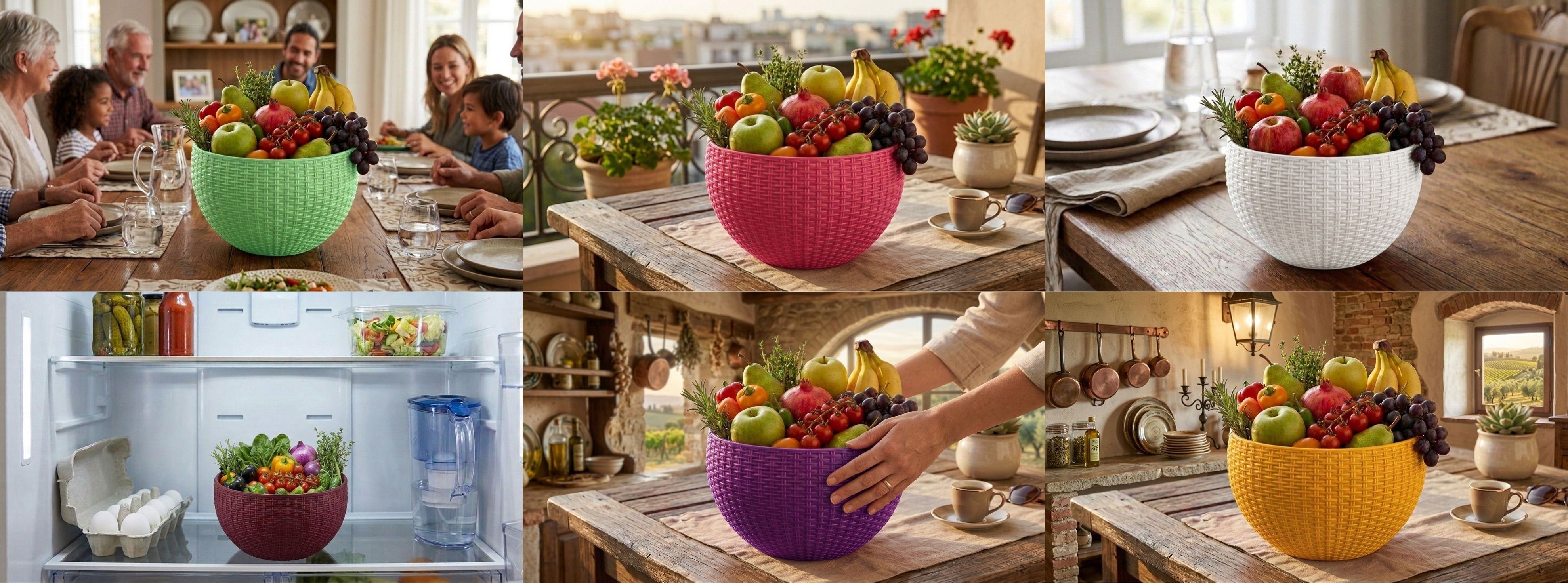 bluevista Multi SmartKitchen Basket Plastic Fruit & Vegetable Basket-picture-33