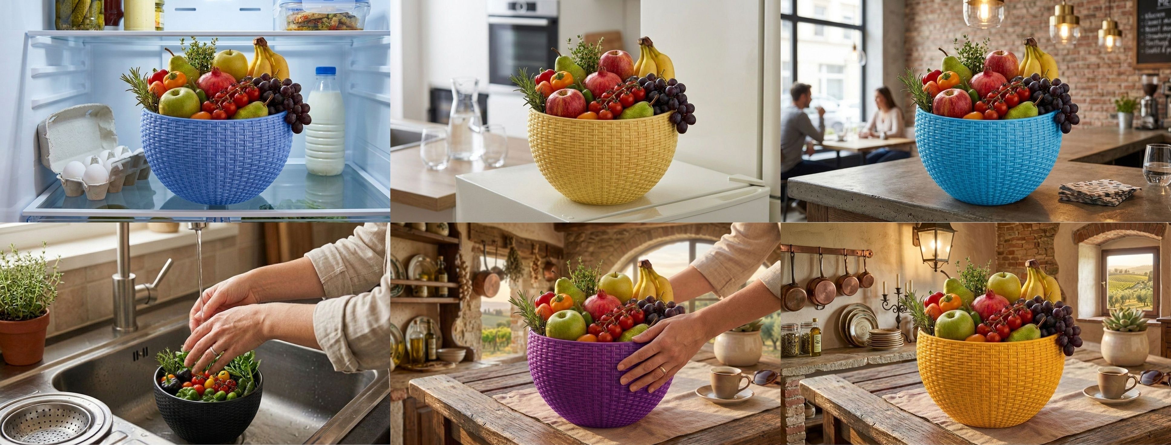 bluevista Multi SmartKitchen Basket Plastic Fruit & Vegetable Basket-picture-6