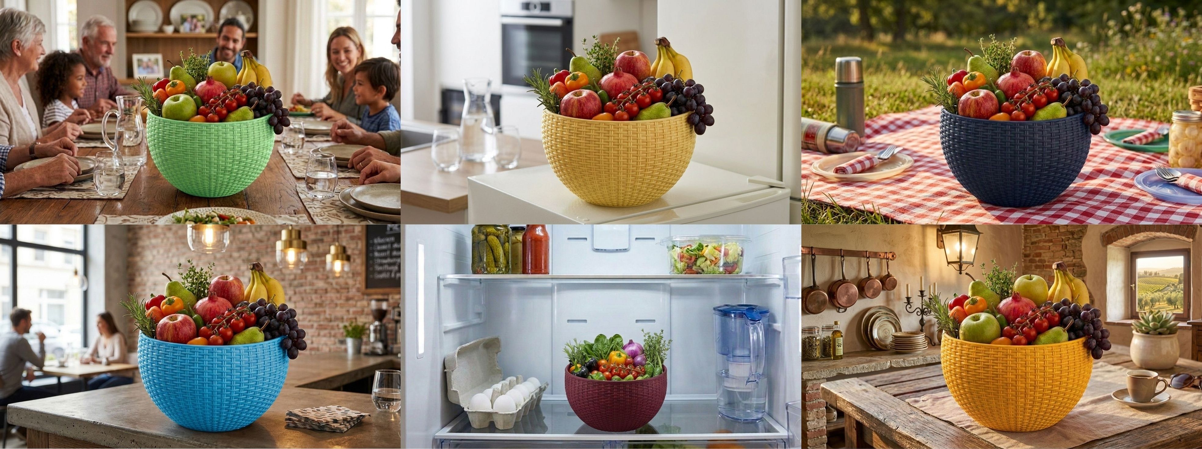 bee positive Multi SmartKitchen Basket Plastic Fruit & Vegetable Basket-picture-23