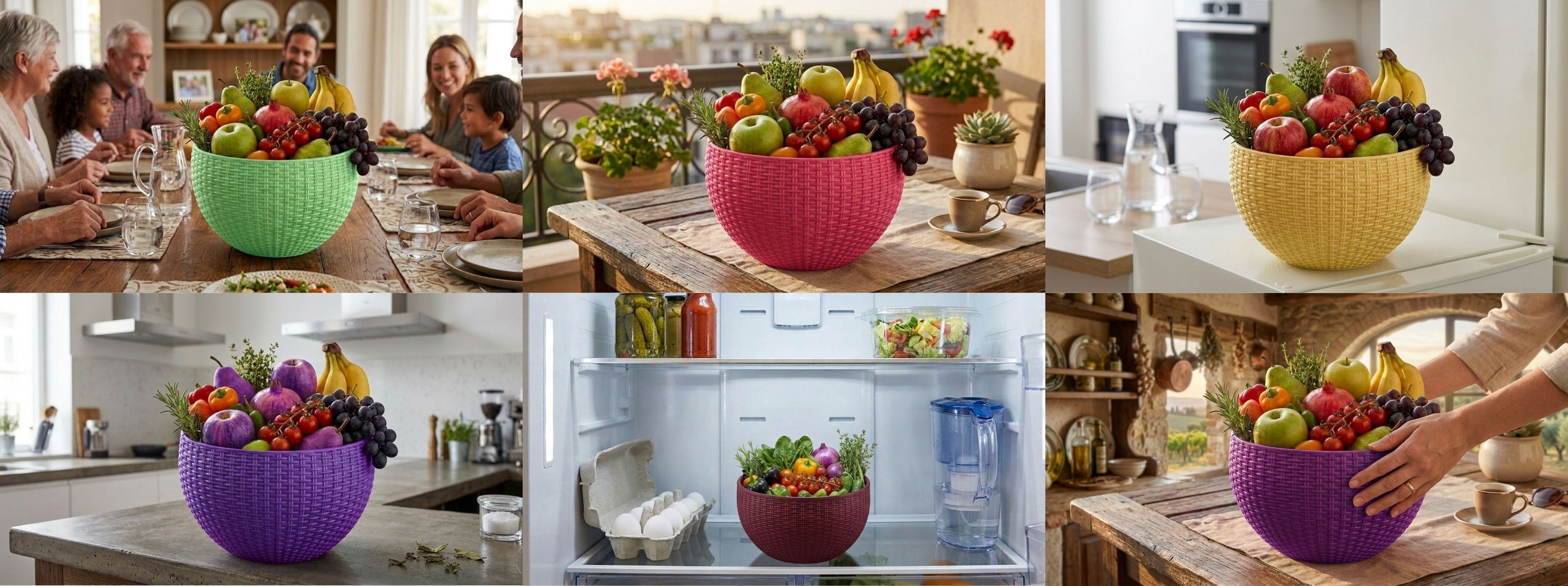 bluevista Multi SmartKitchen Basket Plastic Fruit & Vegetable Basket-picture-43