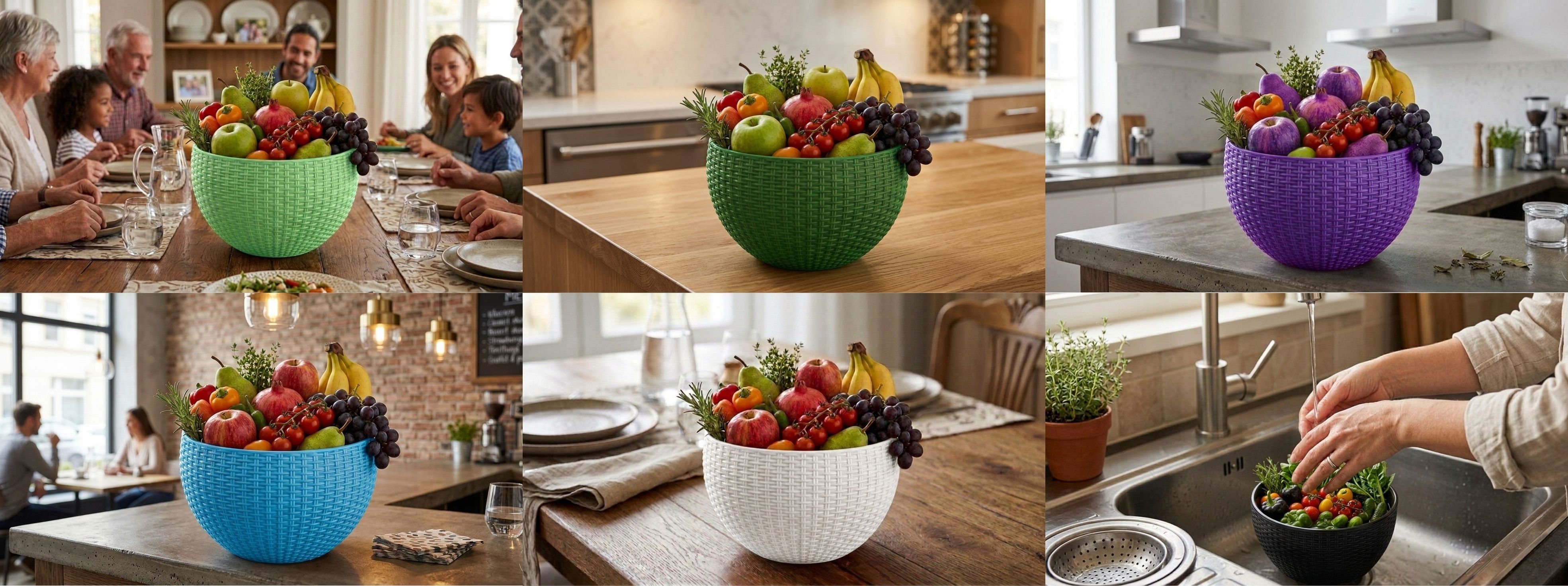 bluevista Multi SmartKitchen Basket Plastic Fruit & Vegetable Basket-picture-4