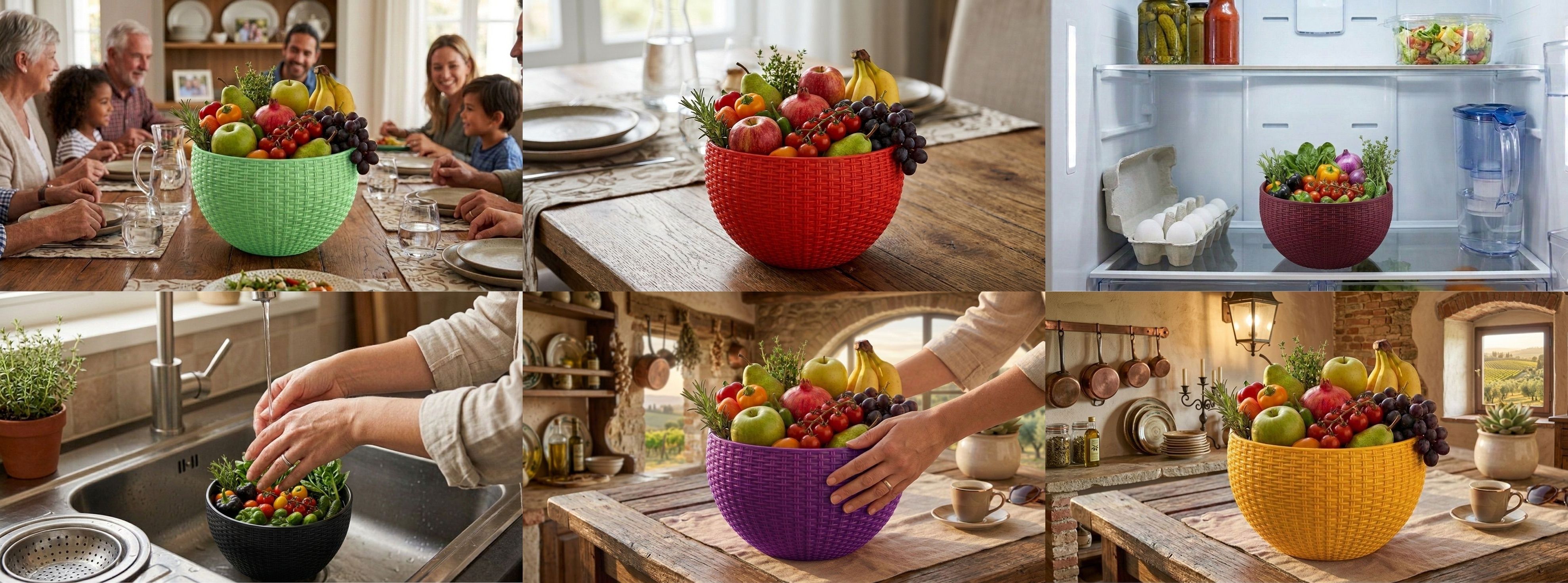 bluevista Multi SmartKitchen Basket Plastic Fruit & Vegetable Basket-picture-21