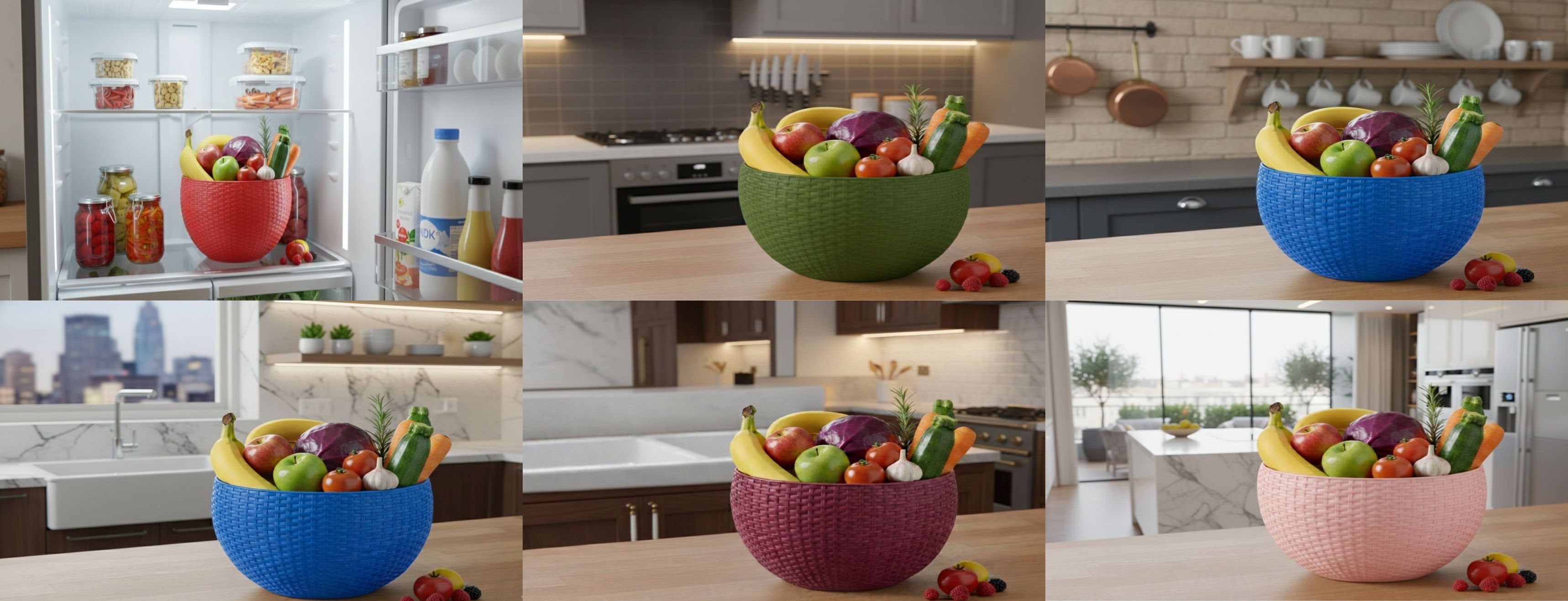 SmartKitchen Basket Plastic Fruit & Vegetable Basket-image-22