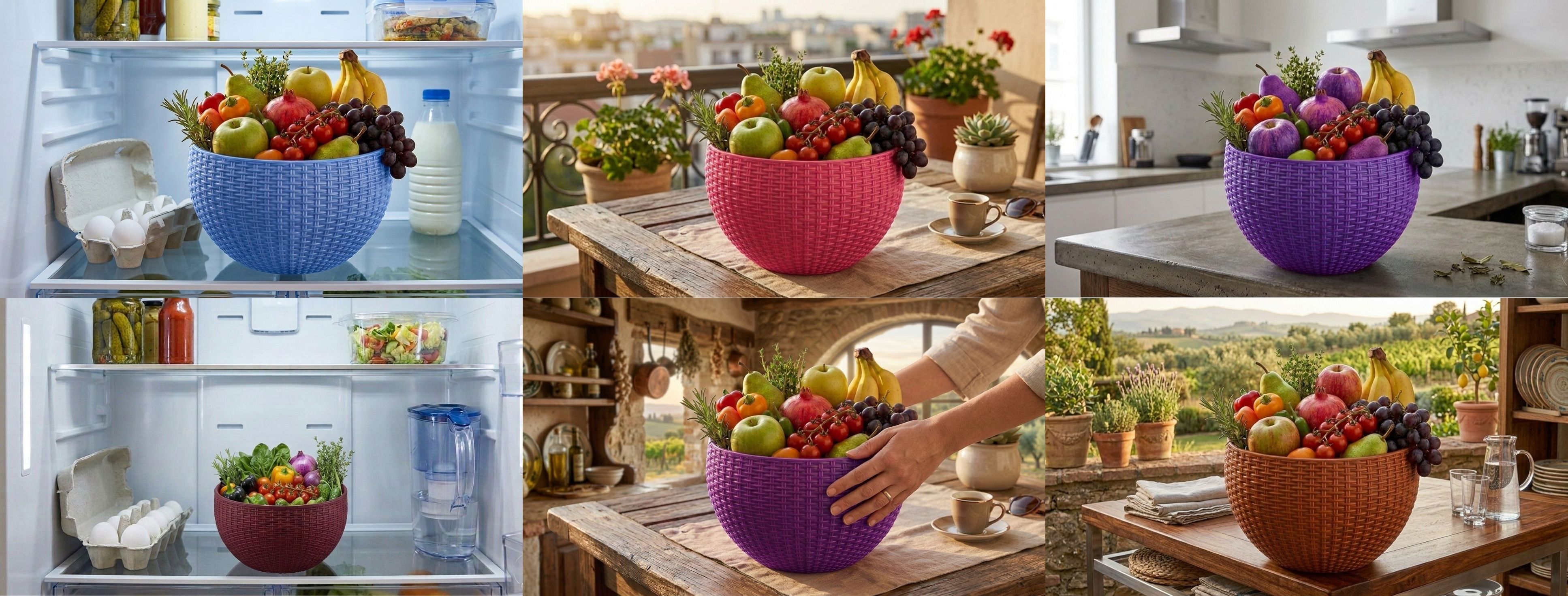 bluevista Multi SmartKitchen Basket Plastic Fruit & Vegetable Basket-picture-30