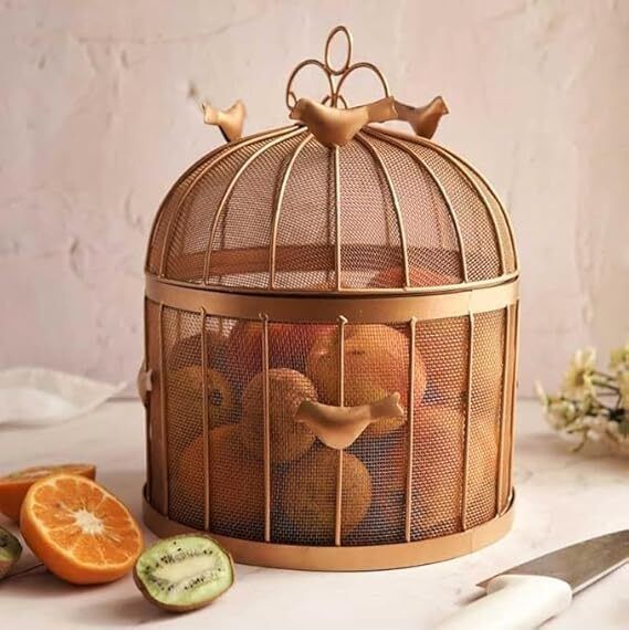 Storage Basket for Fruits Vegetables | Insect Proof Countertop Organizer Kitchen Iron Fruit & Vegetable Basket-image-33