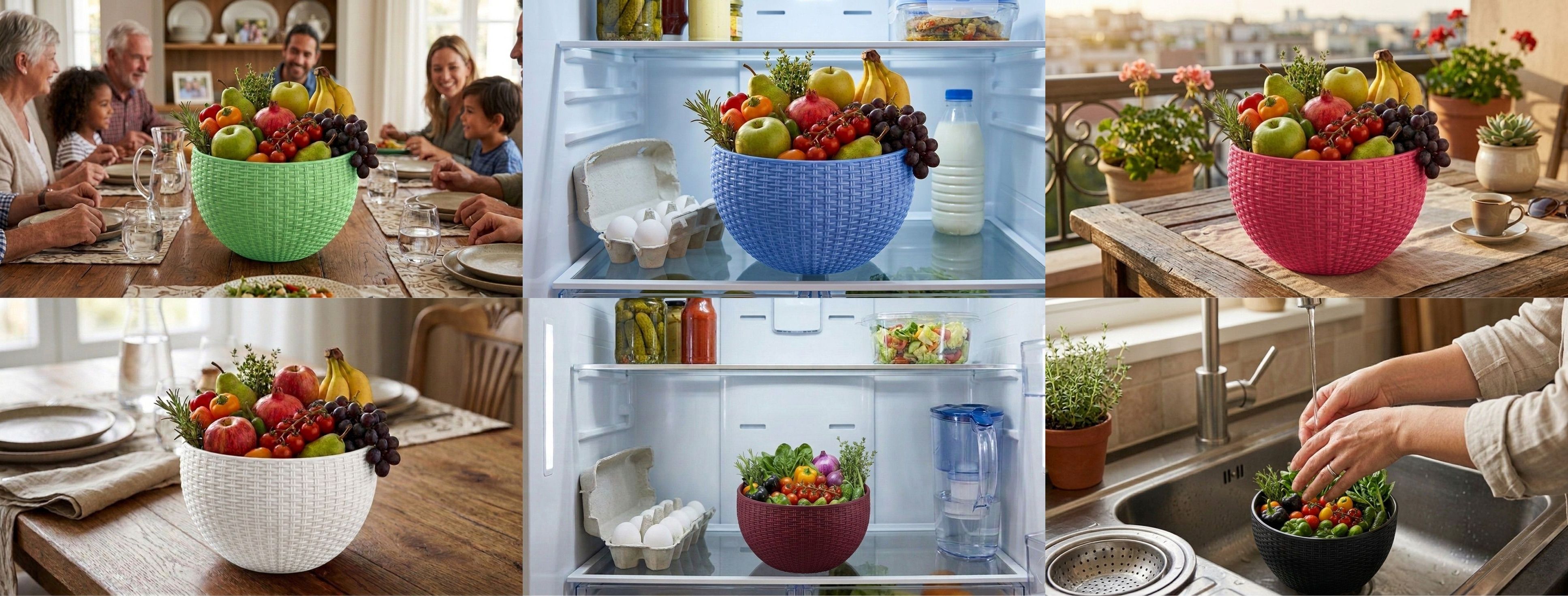 bluevista Multi SmartKitchen Basket Plastic Fruit & Vegetable Basket-picture-26