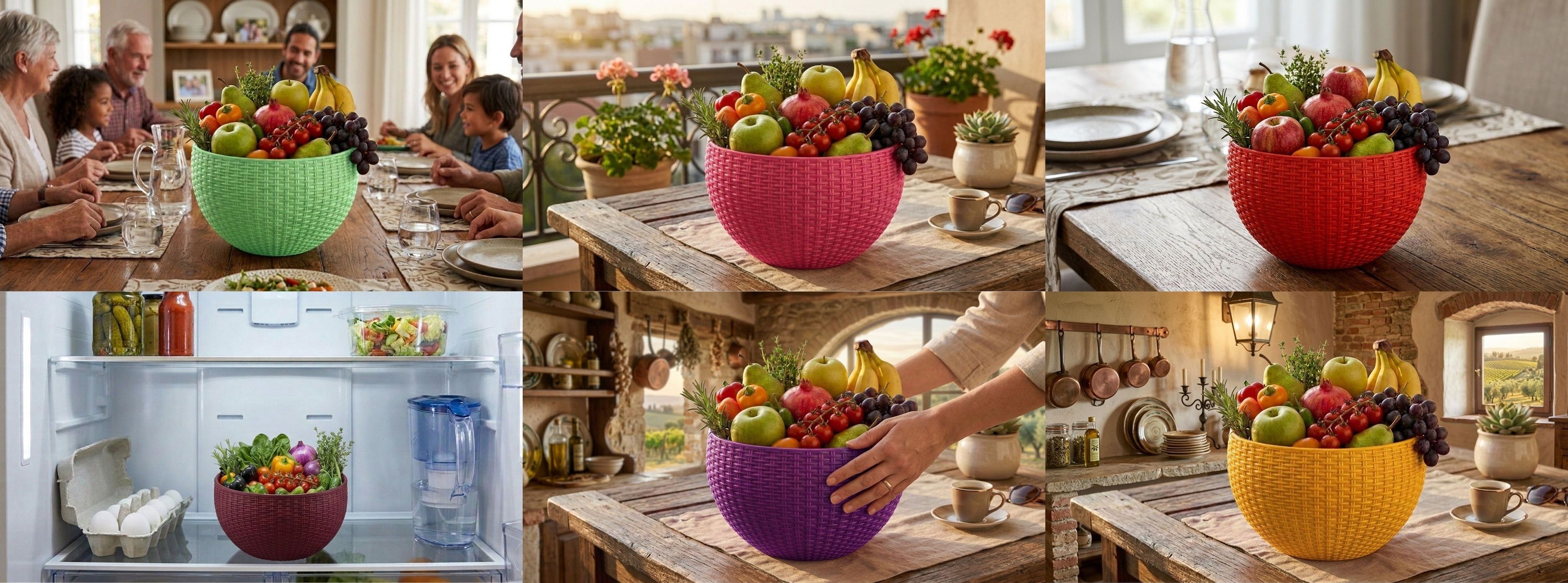 bluevista Multi SmartKitchen Basket Plastic Fruit & Vegetable Basket-picture-40