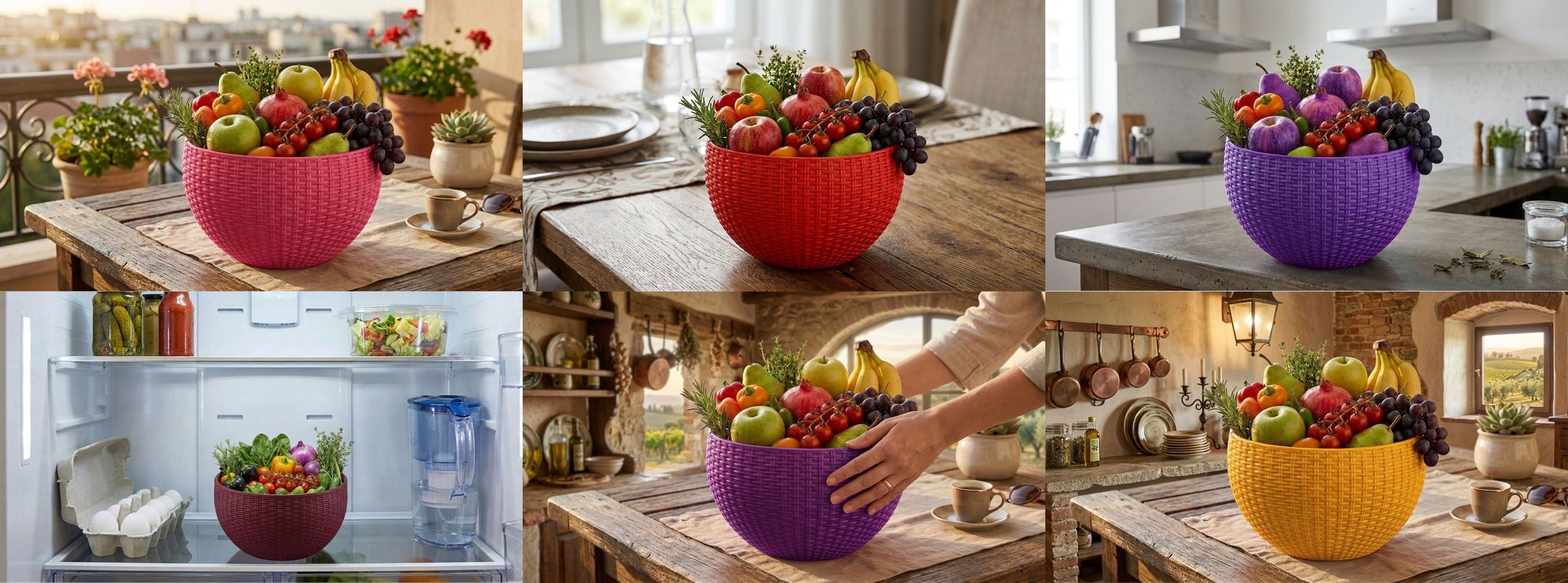 bluevista Multi SmartKitchen Basket Plastic Fruit & Vegetable Basket-picture-11