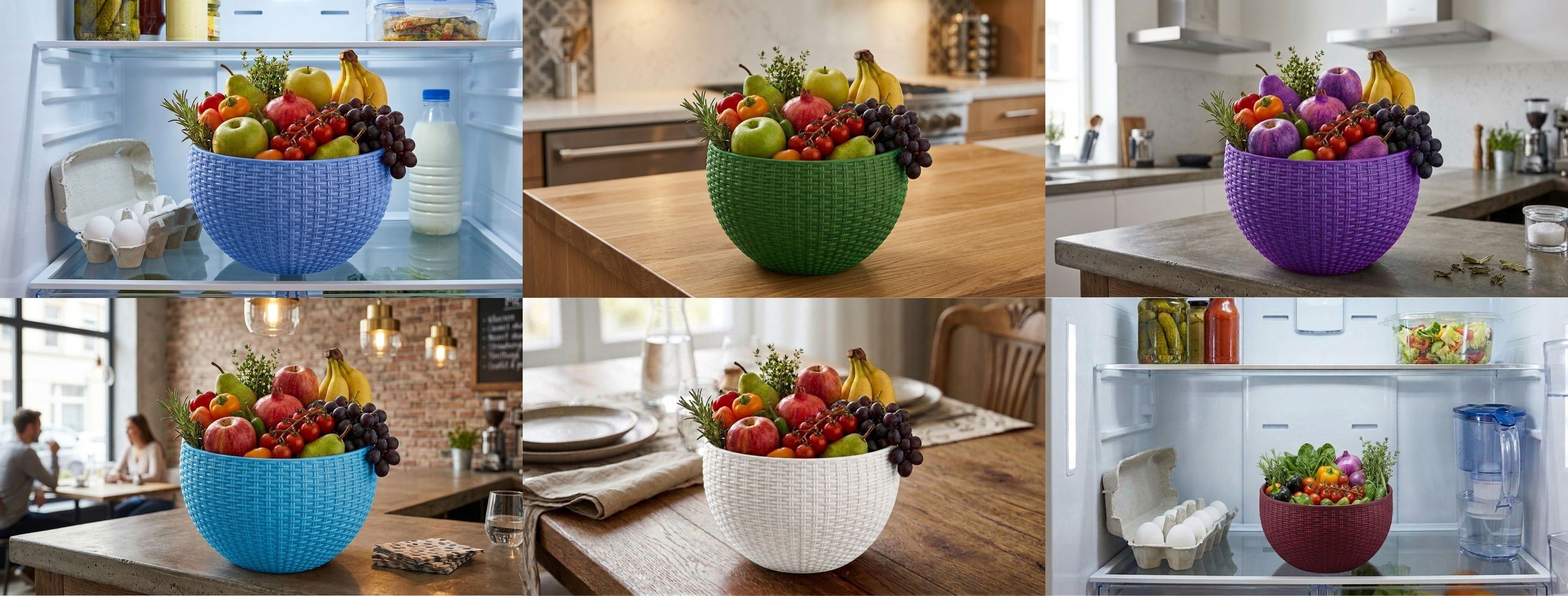 Multi SmartKitchen Basket Plastic Fruit & Vegetable Basket-image-8