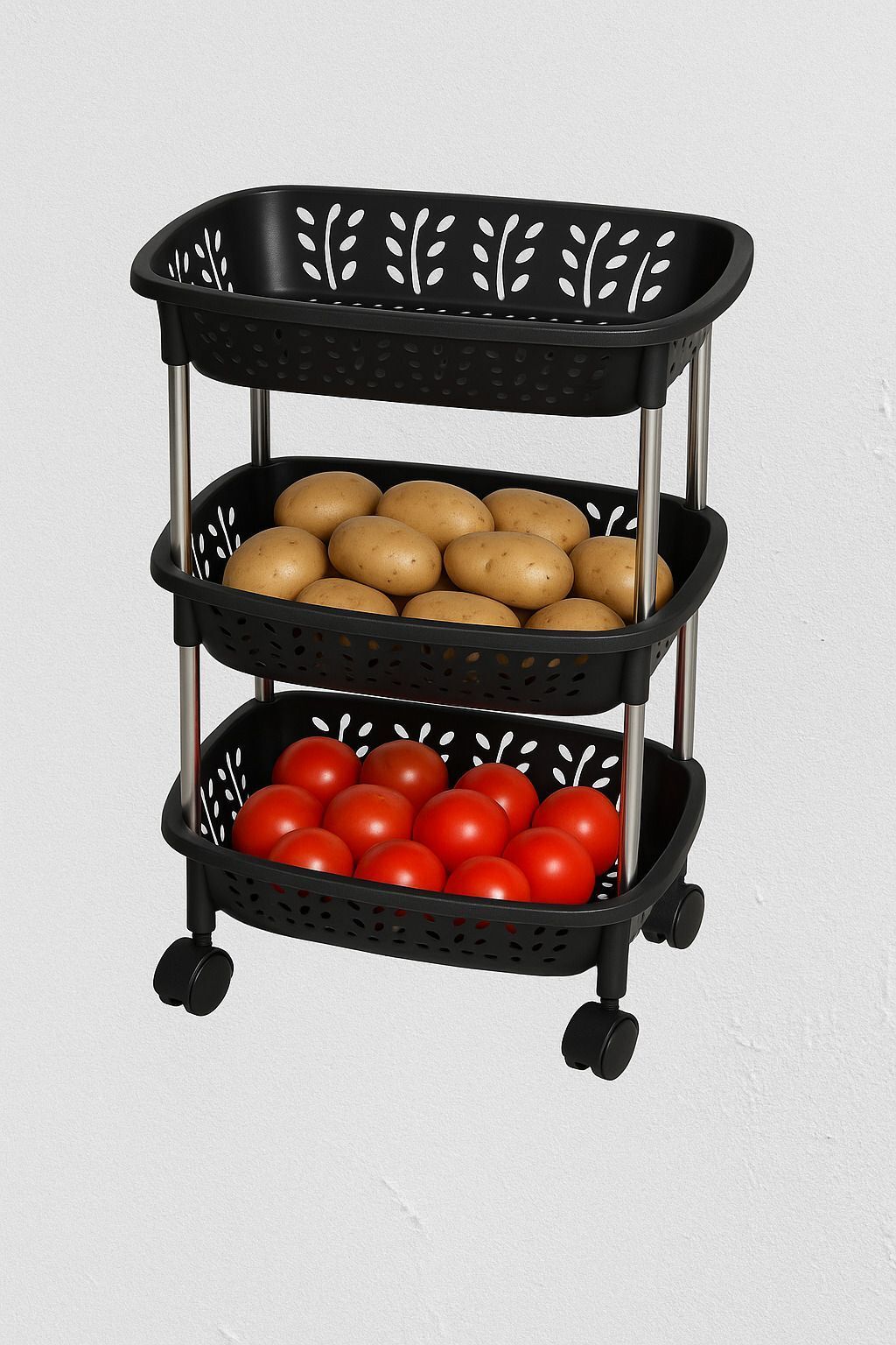 TROLLY Steel, Plastic Fruit & Vegetable Basket-image-5